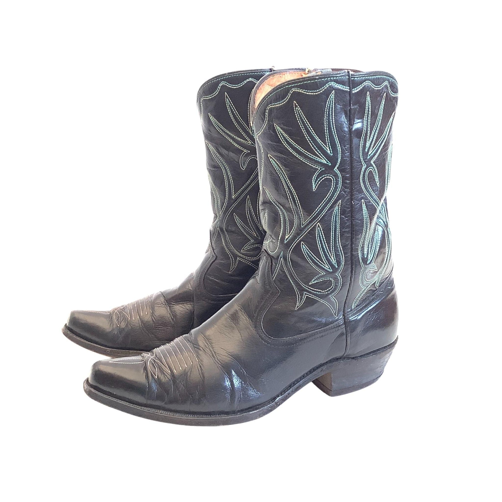 Acme Black Cowboy Boots
