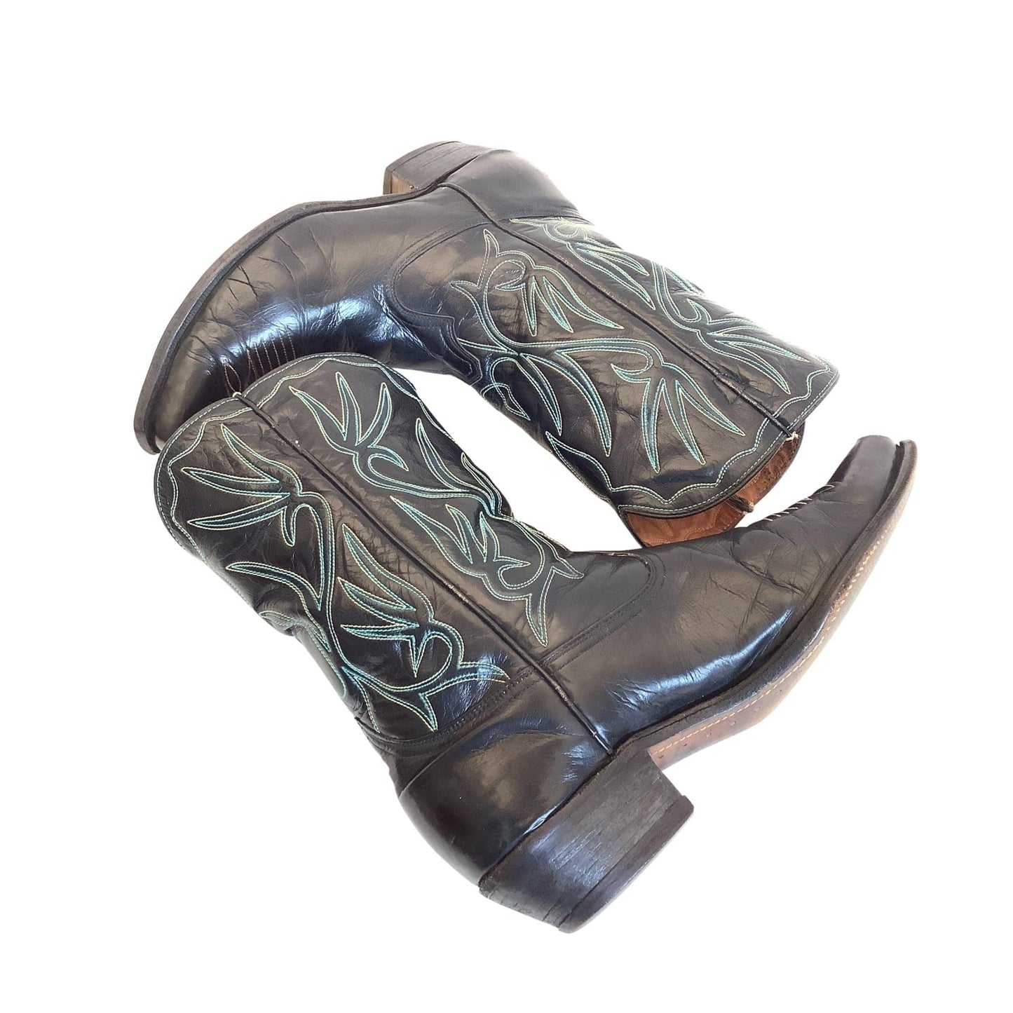 Acme Black Cowboy Boots