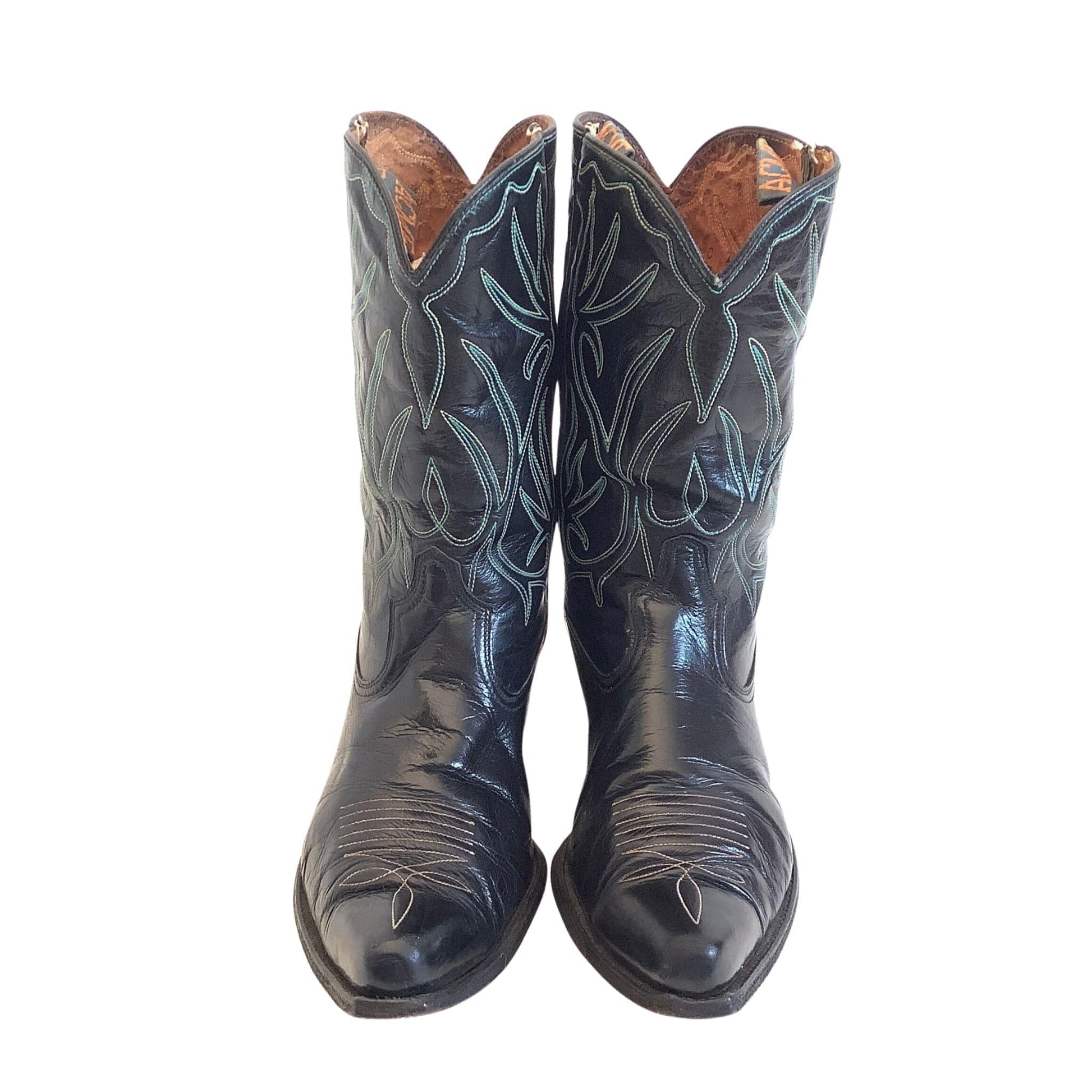 Acme Black Cowboy Boots