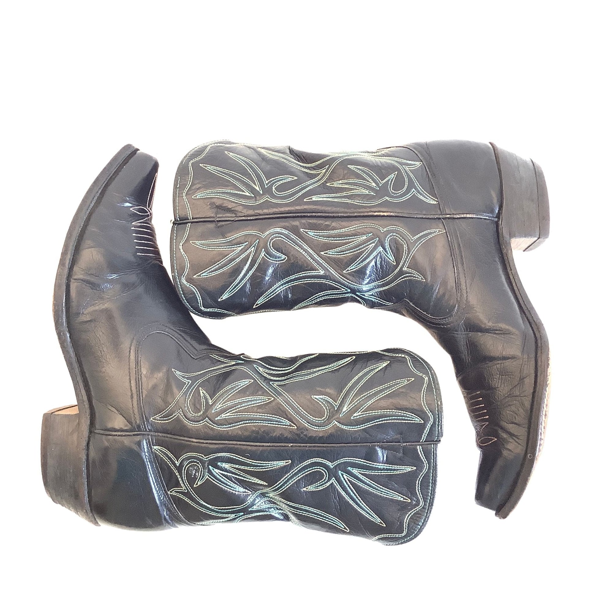 Acme Black Cowboy Boots