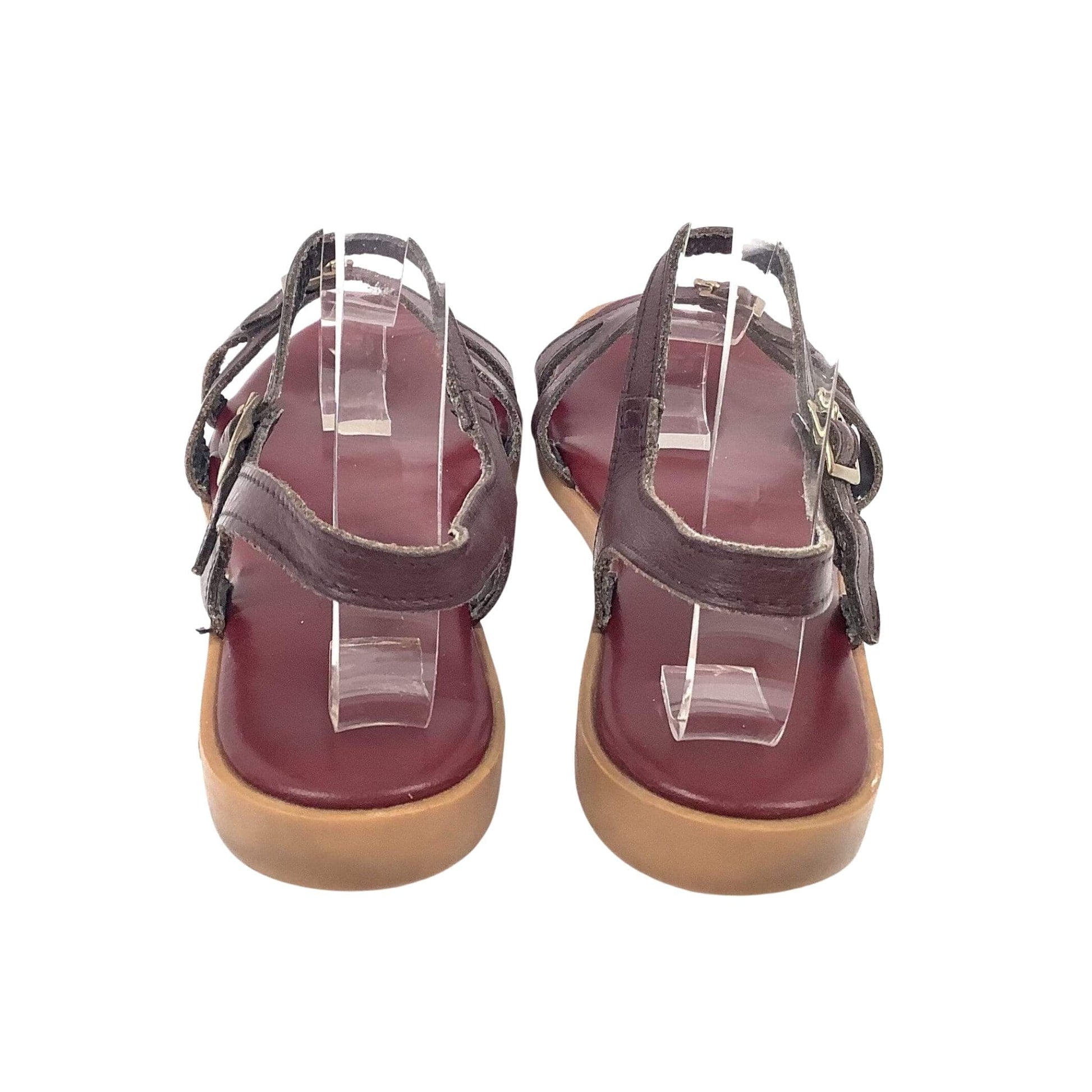 Oxblood Aigner Ankle Strap Sandals