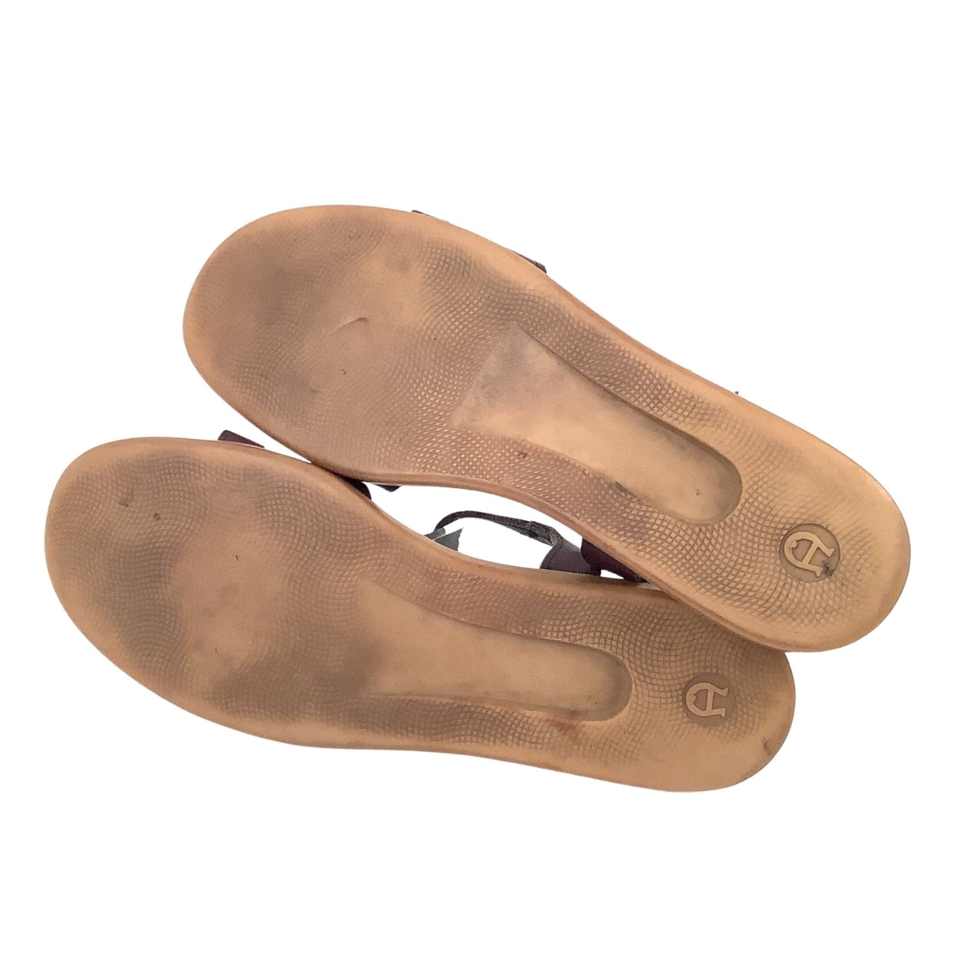 Oxblood Aigner Ankle Strap Sandals