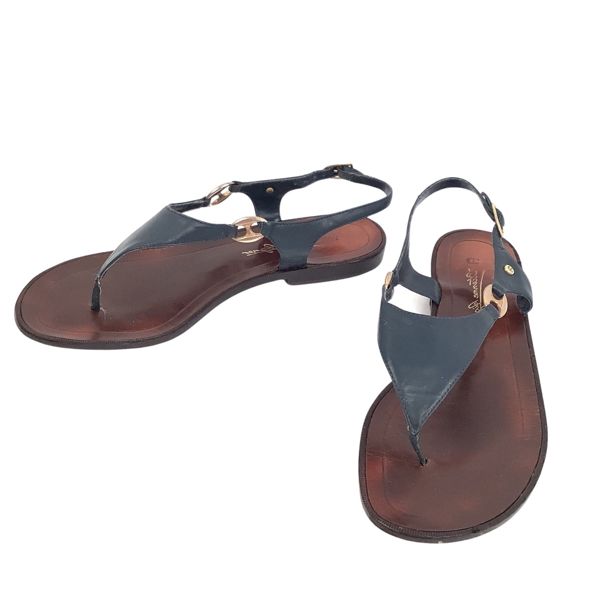 Aigner Flat Navy Sandals