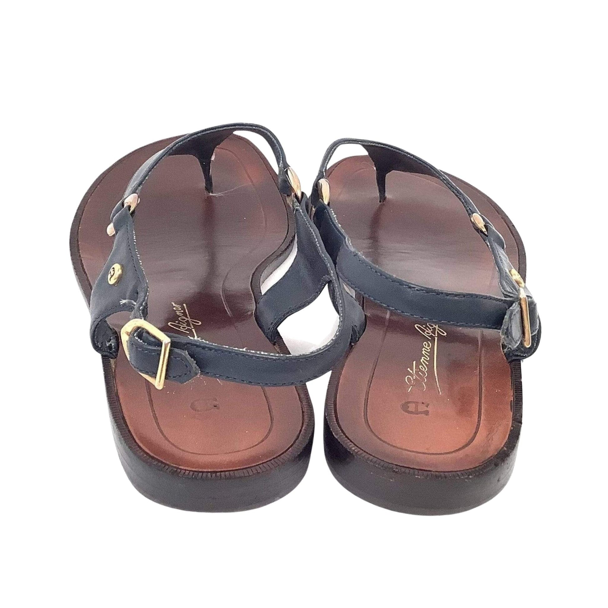 Aigner Flat Navy Sandals