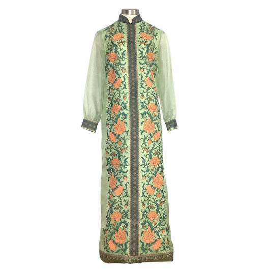 Alfred Shaheen Green Dress