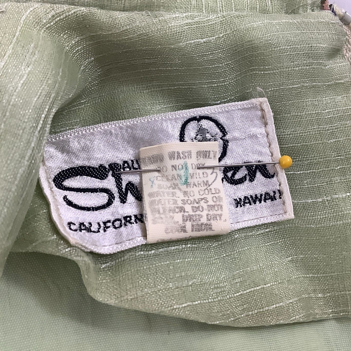 Alfred Shaheen Green Dress