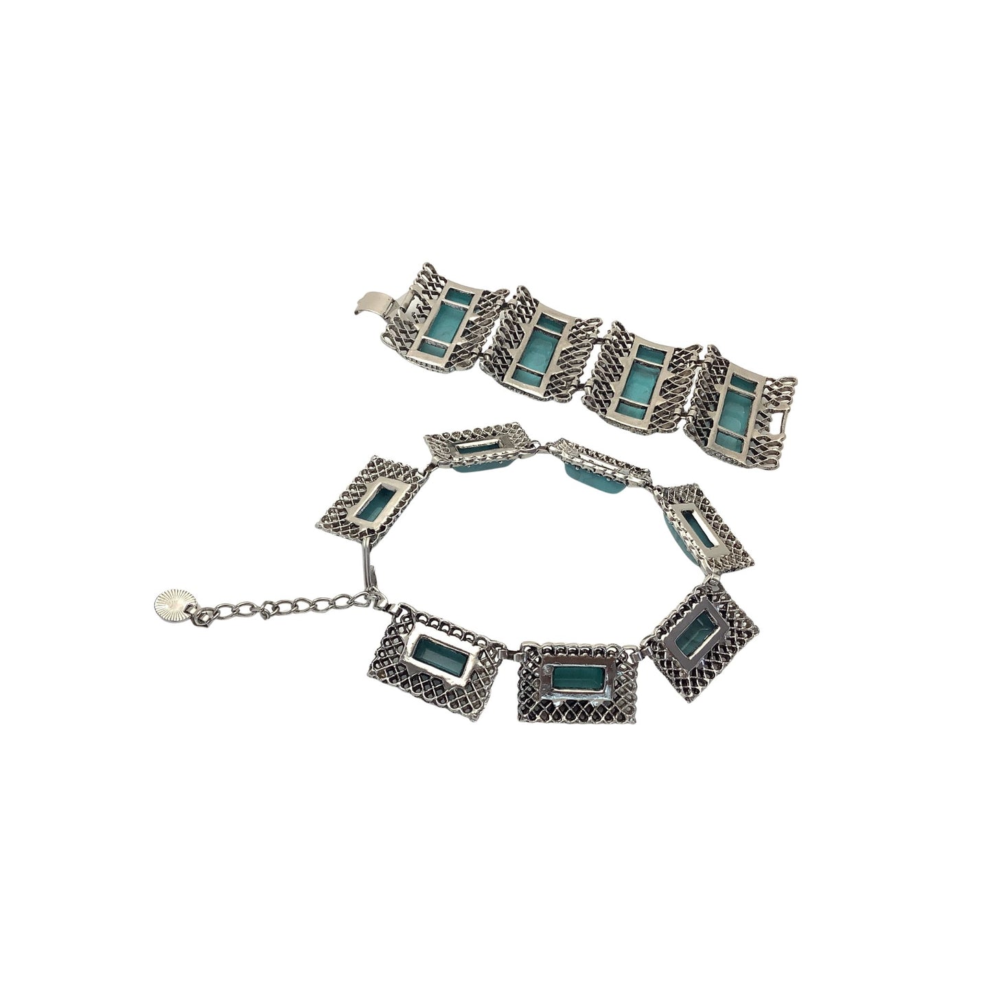 Faux Turquoise Demi Parure 1950s