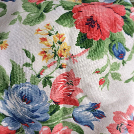 Barkcloth Floral Fabric