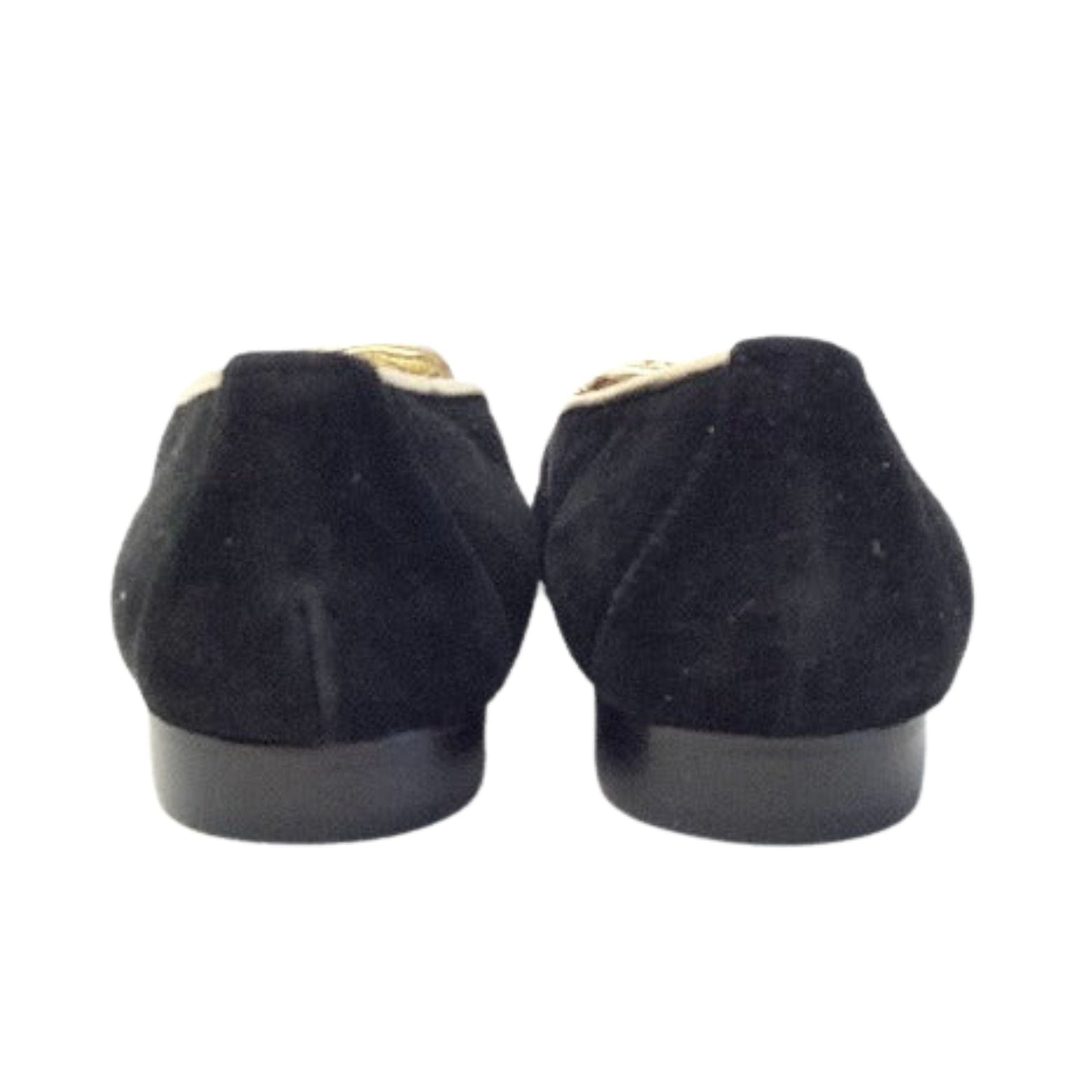 Baroque Flat Heel Shoes 6.5 / Black / Baroque