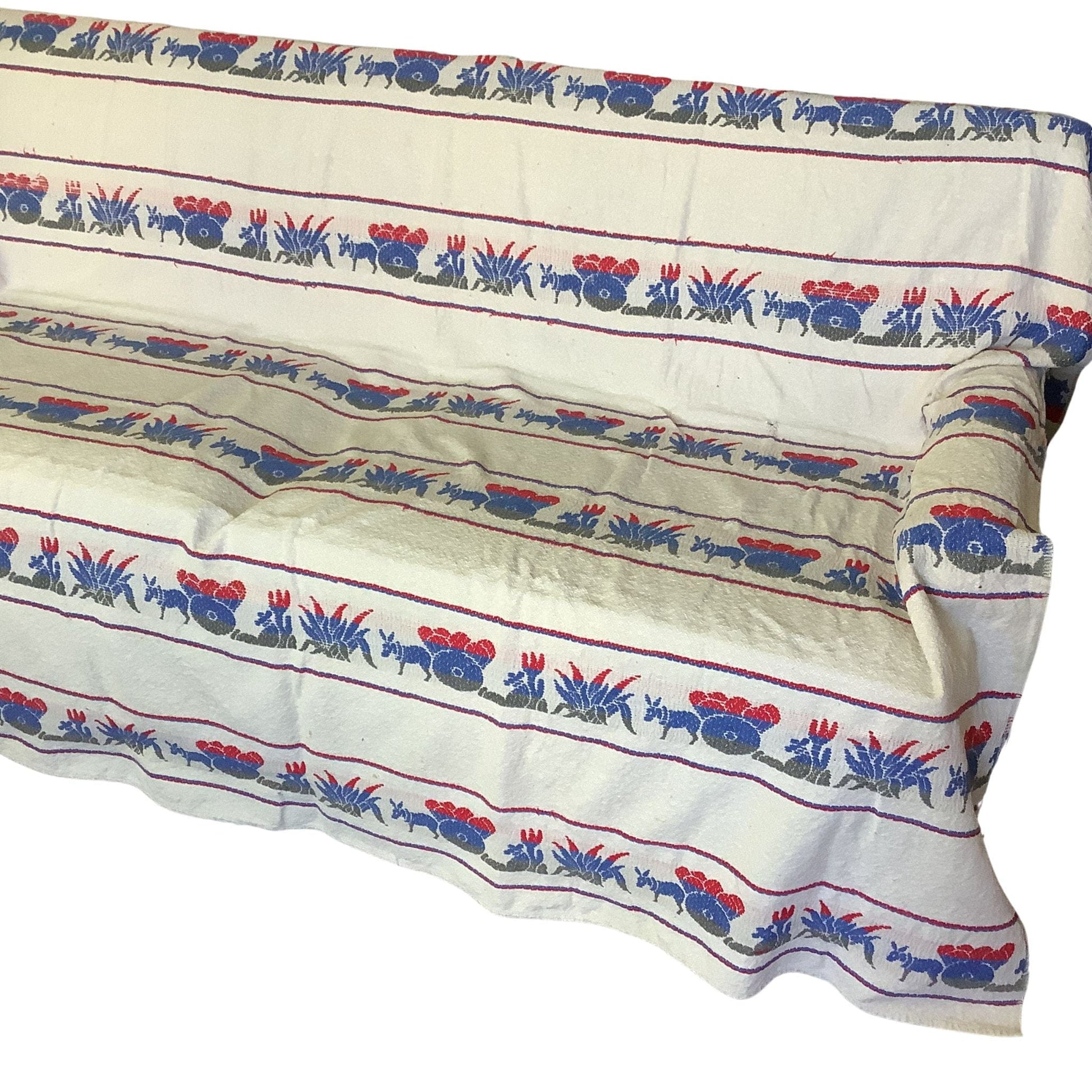 Front Corner View of 1950s Bates Cabin decor Bedspread