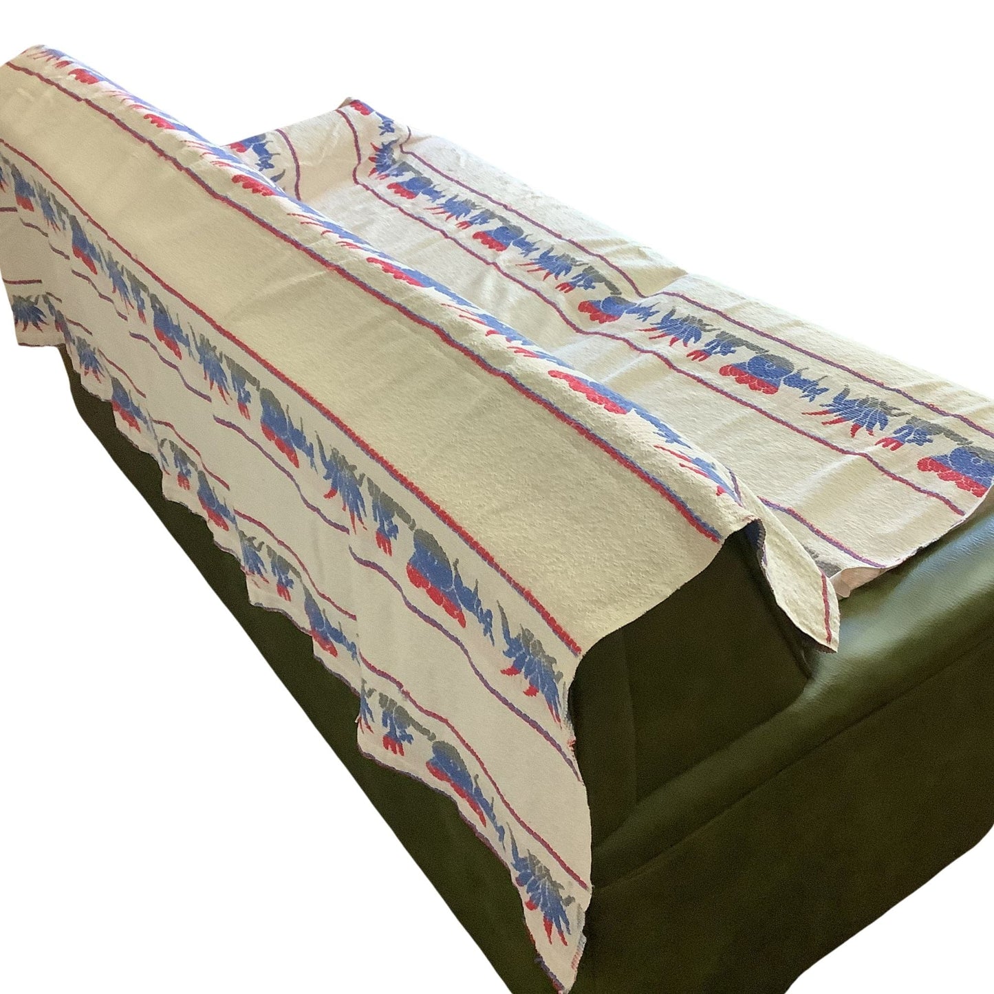 Top Back View of Bates 1950s Cabin Bedspread