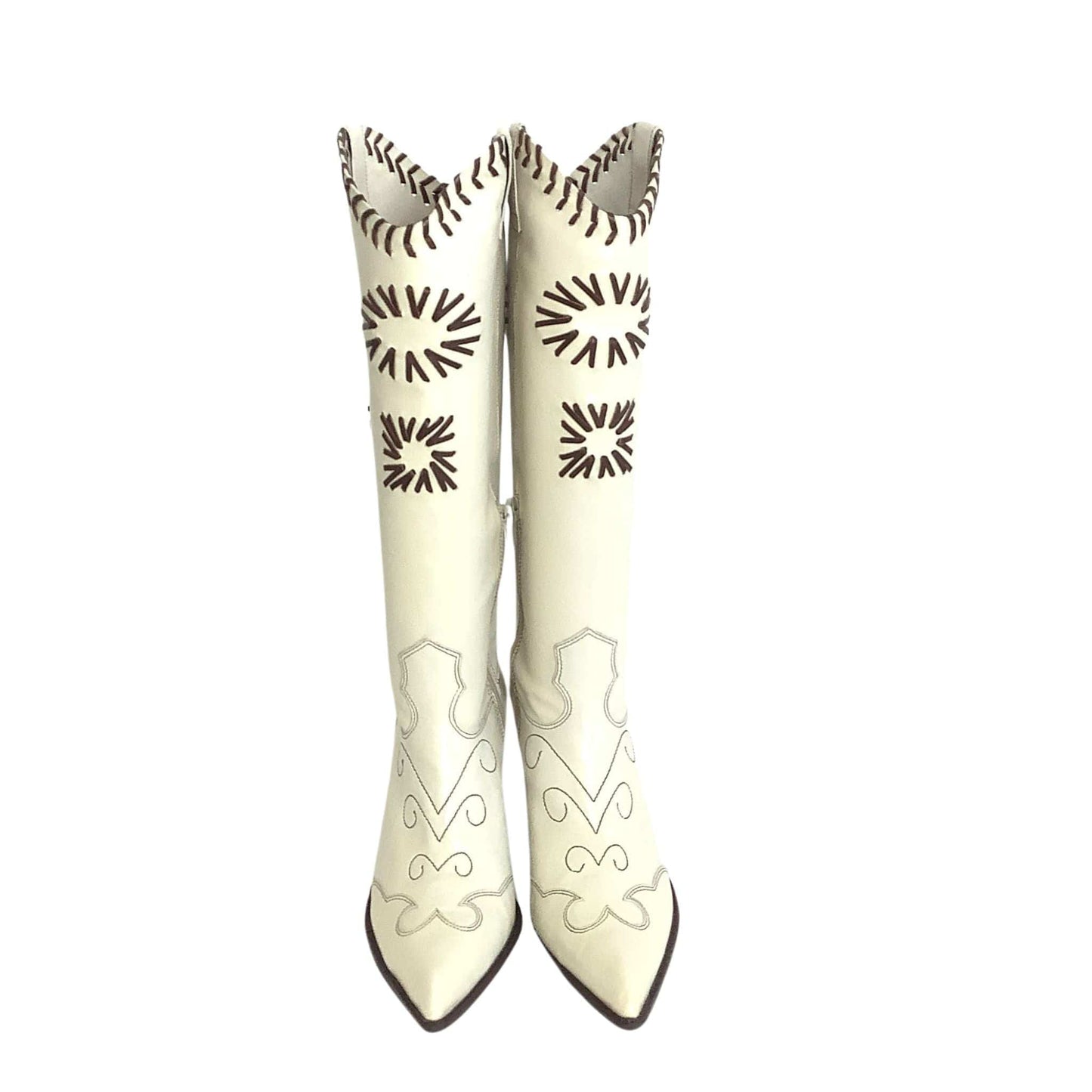 BCBG Beige Western Boots