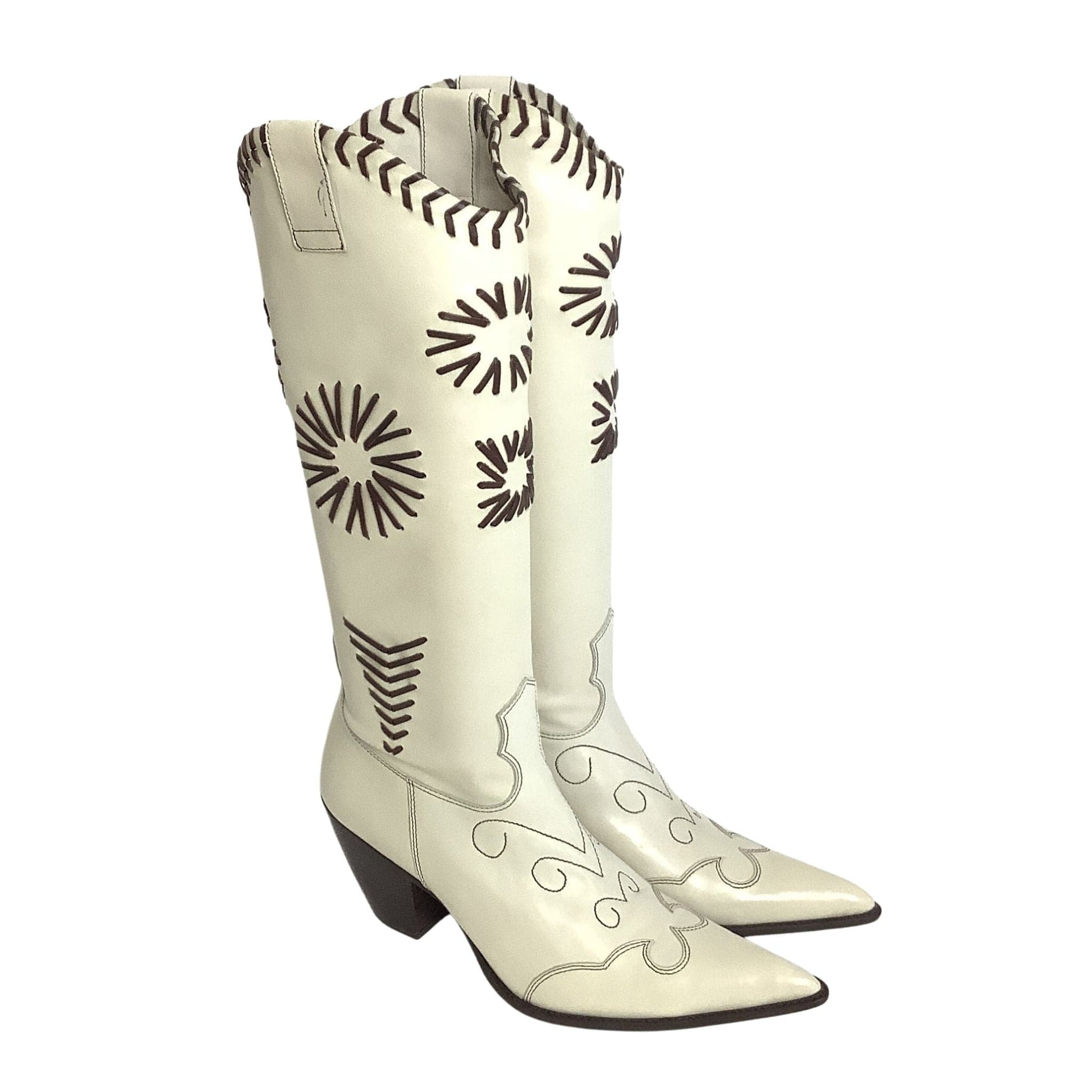 BCBG Beige Western Boots