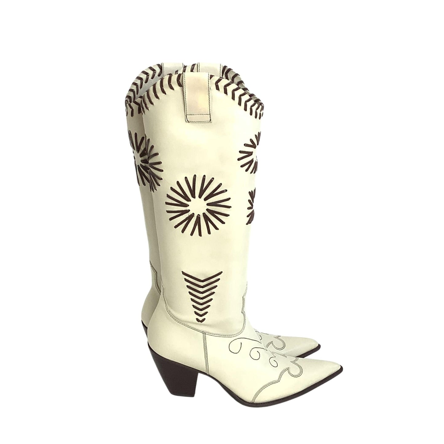 BCBG Beige Western Boots
