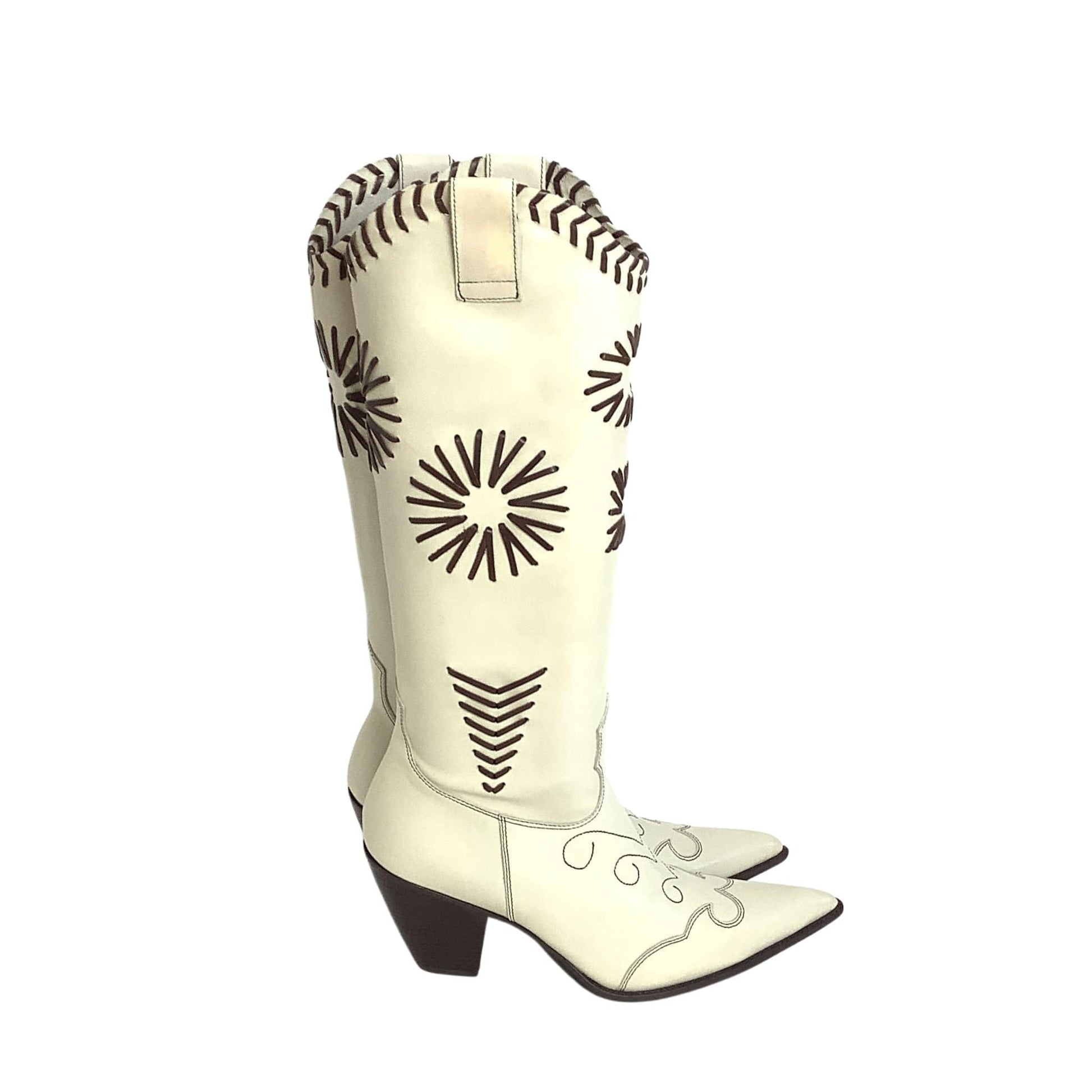 BCBG Beige Western Boots