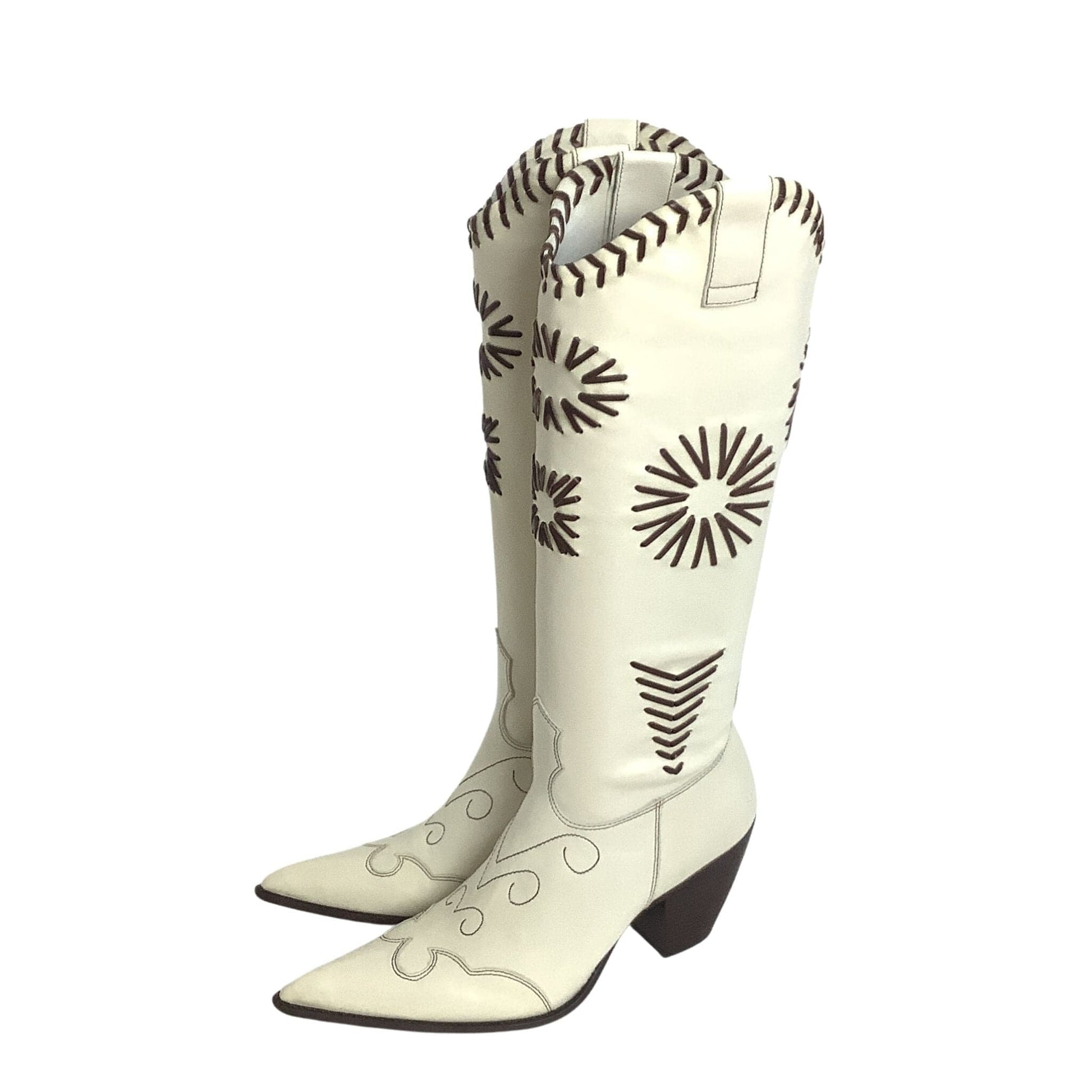 BCBG Beige Western Boots