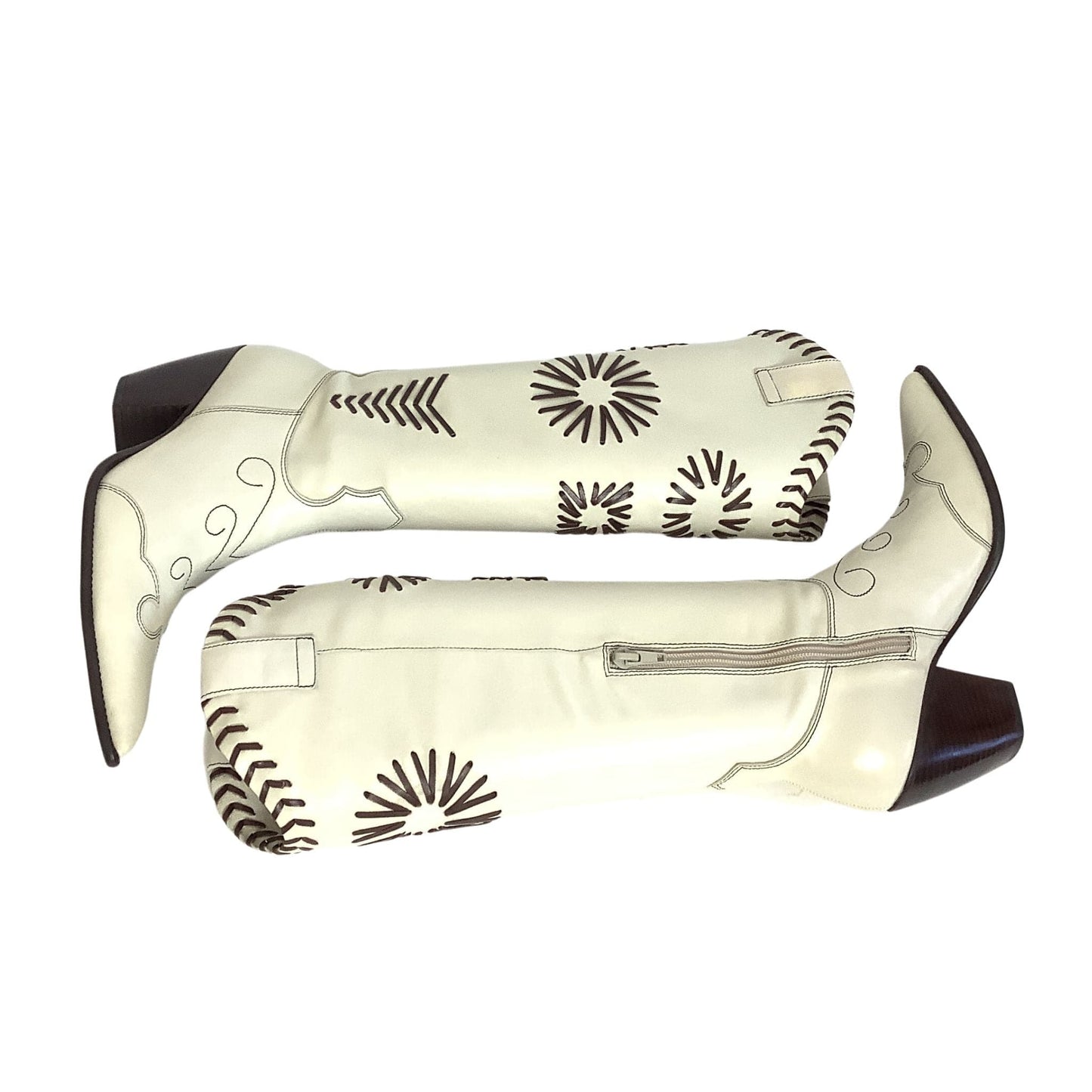 BCBG Beige Western Boots