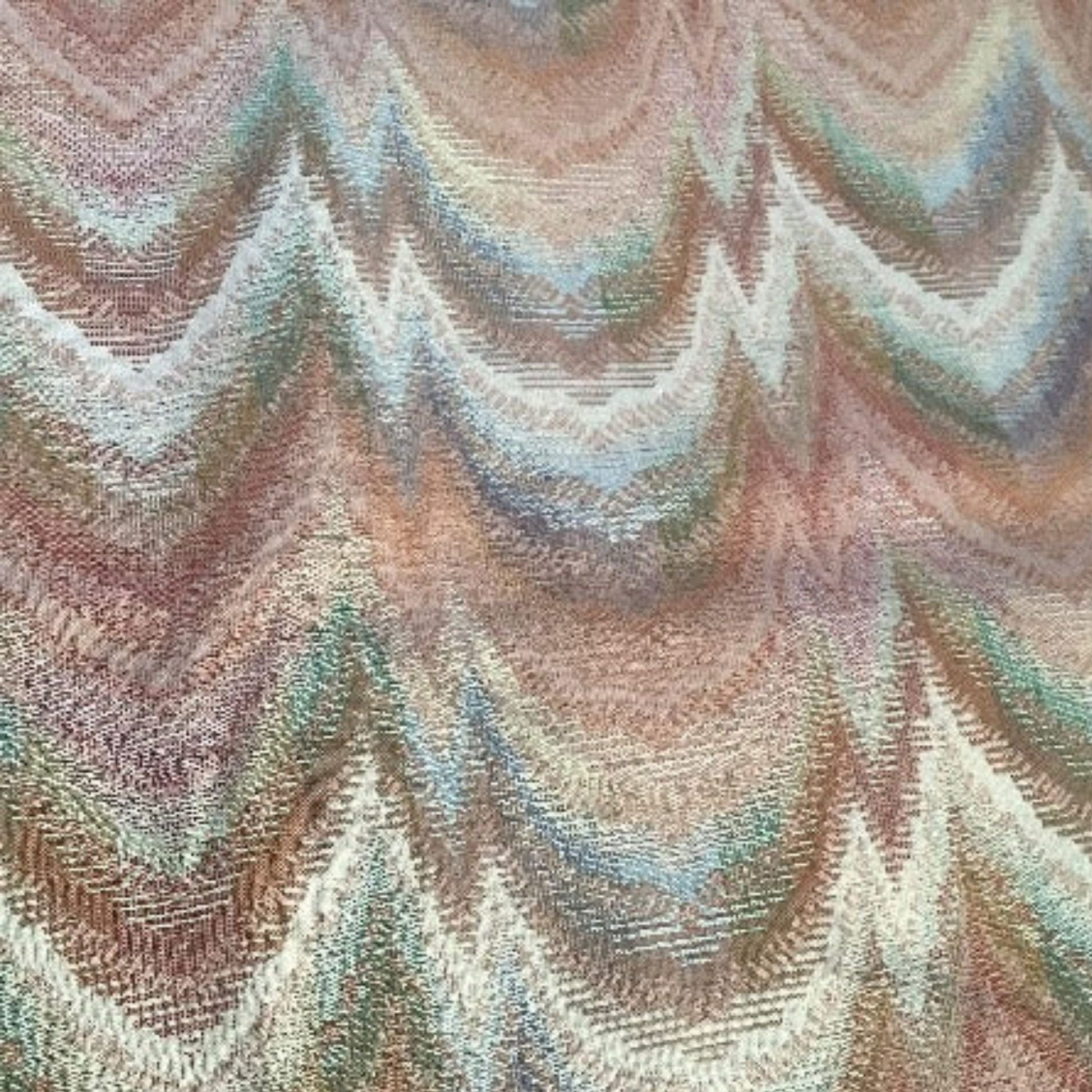 Beige Flame Stitch Fabric
