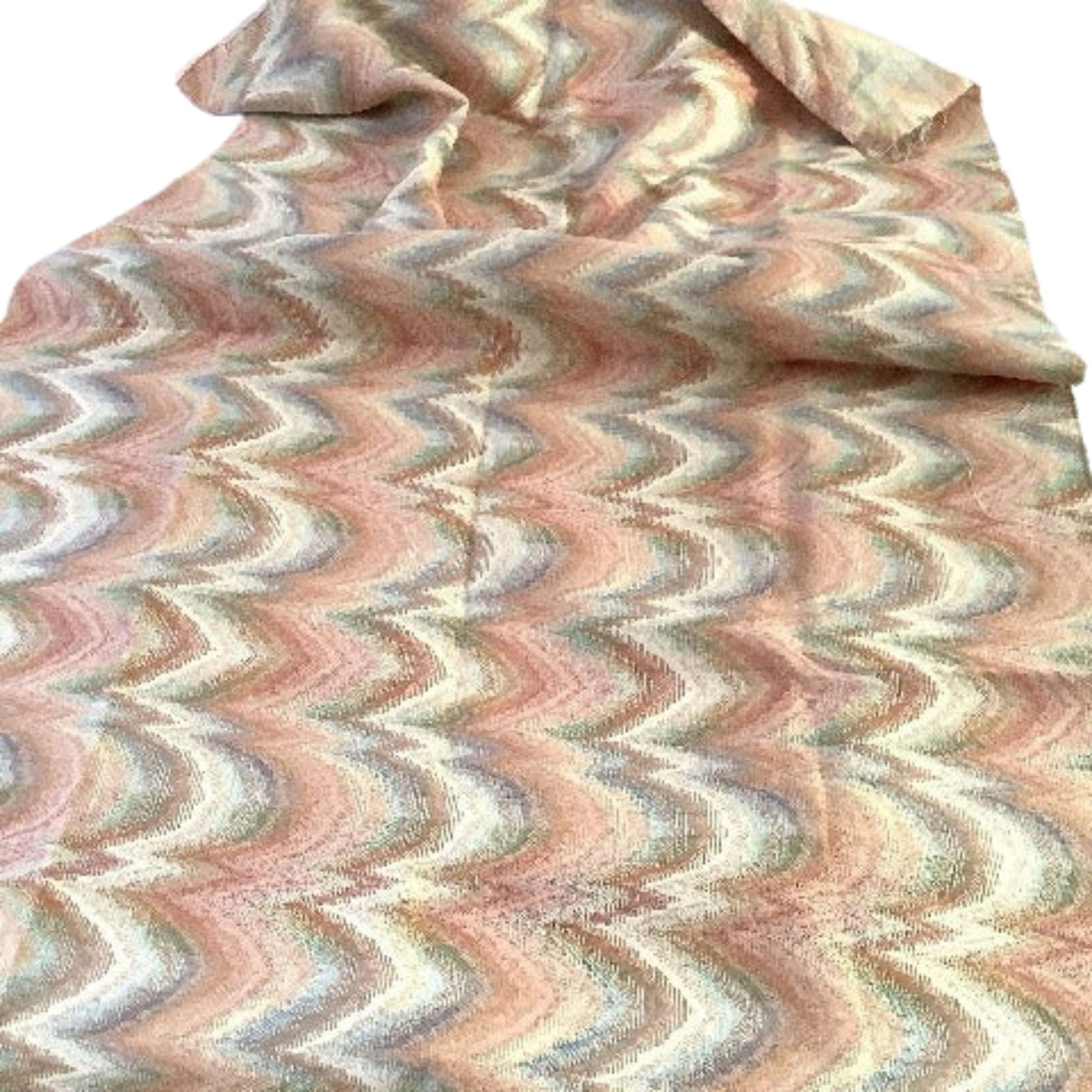 Beige Flame Stitch Fabric