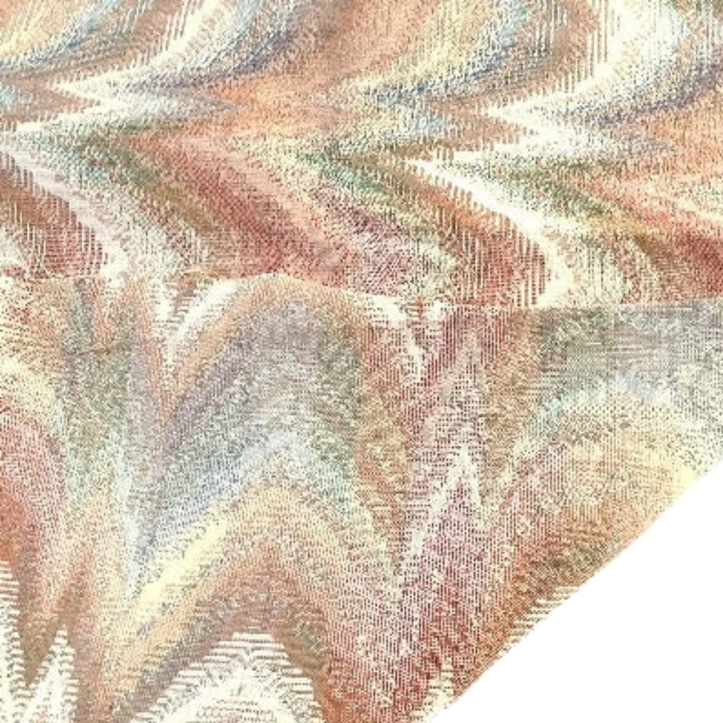 Beige Flame Stitch Fabric