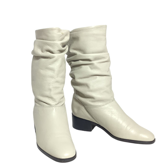 Beige Slouch Boots