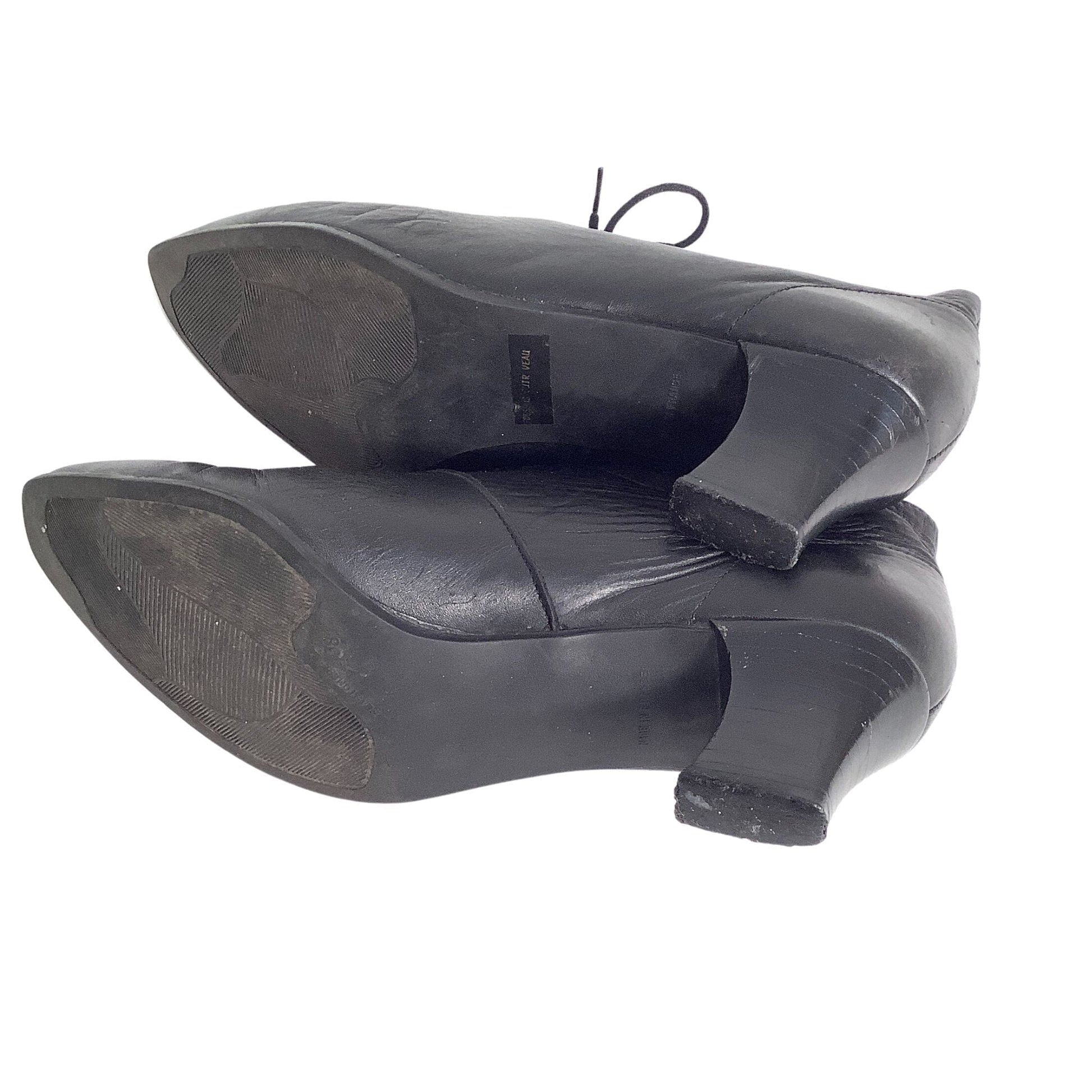 Black Leather Ankle Boots