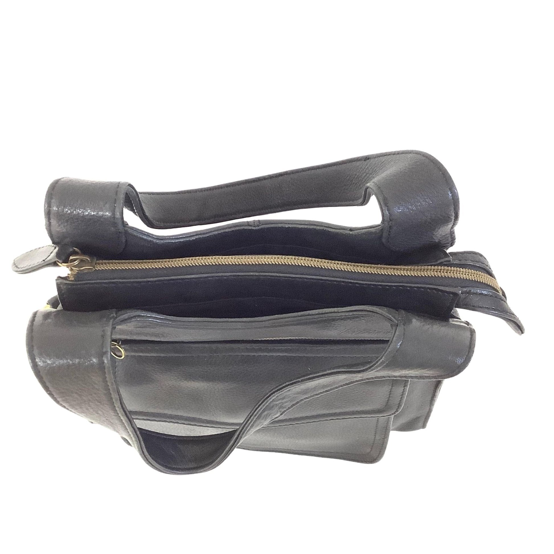 Black Leather Fossil Bag