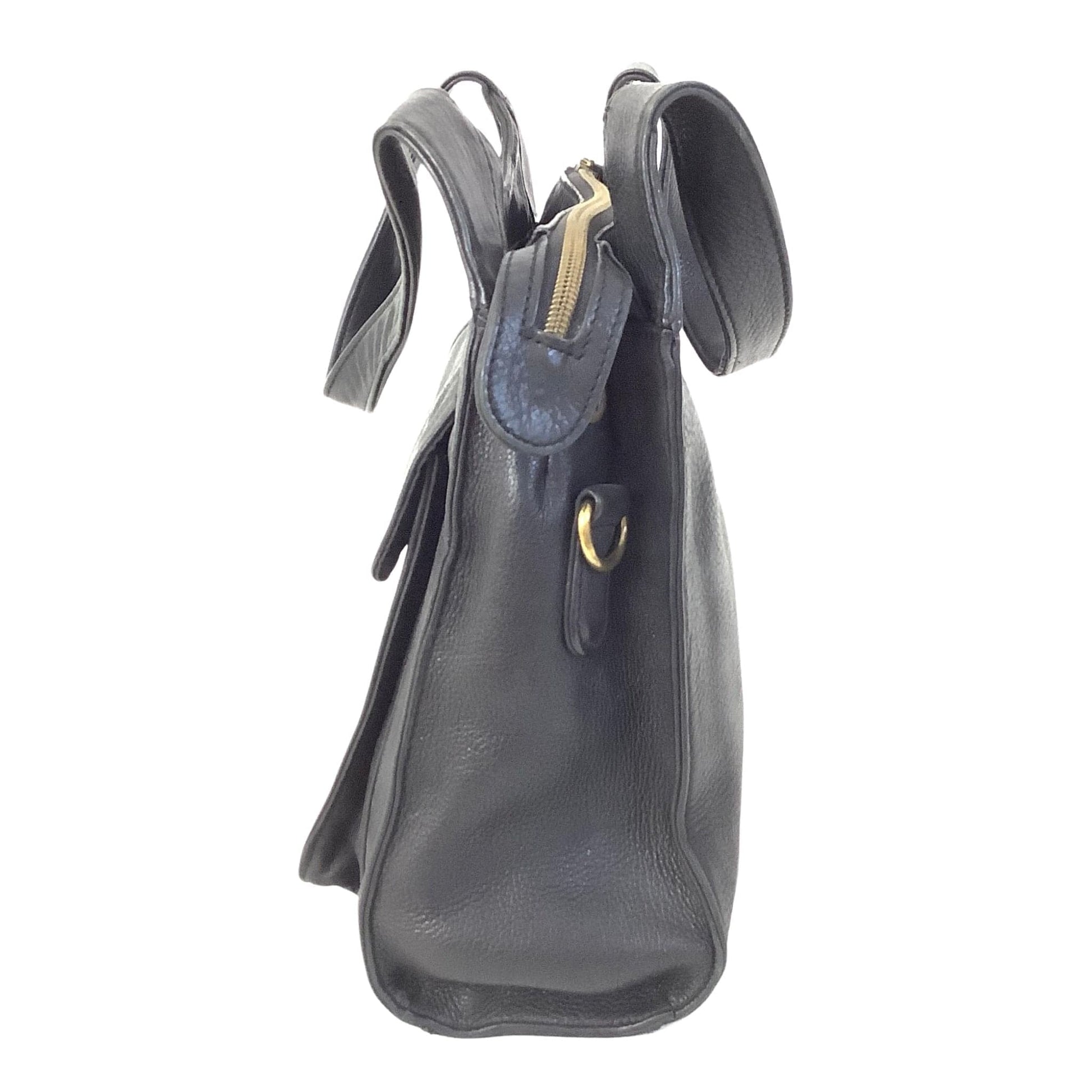 Black Leather Fossil Bag