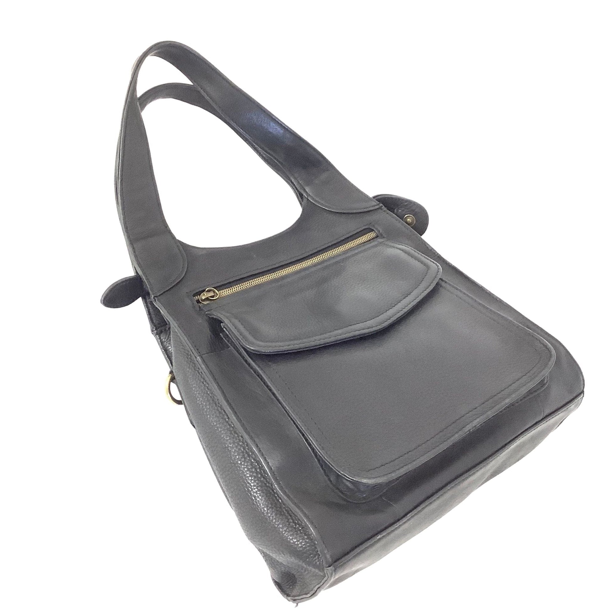 Black Leather Fossil Bag