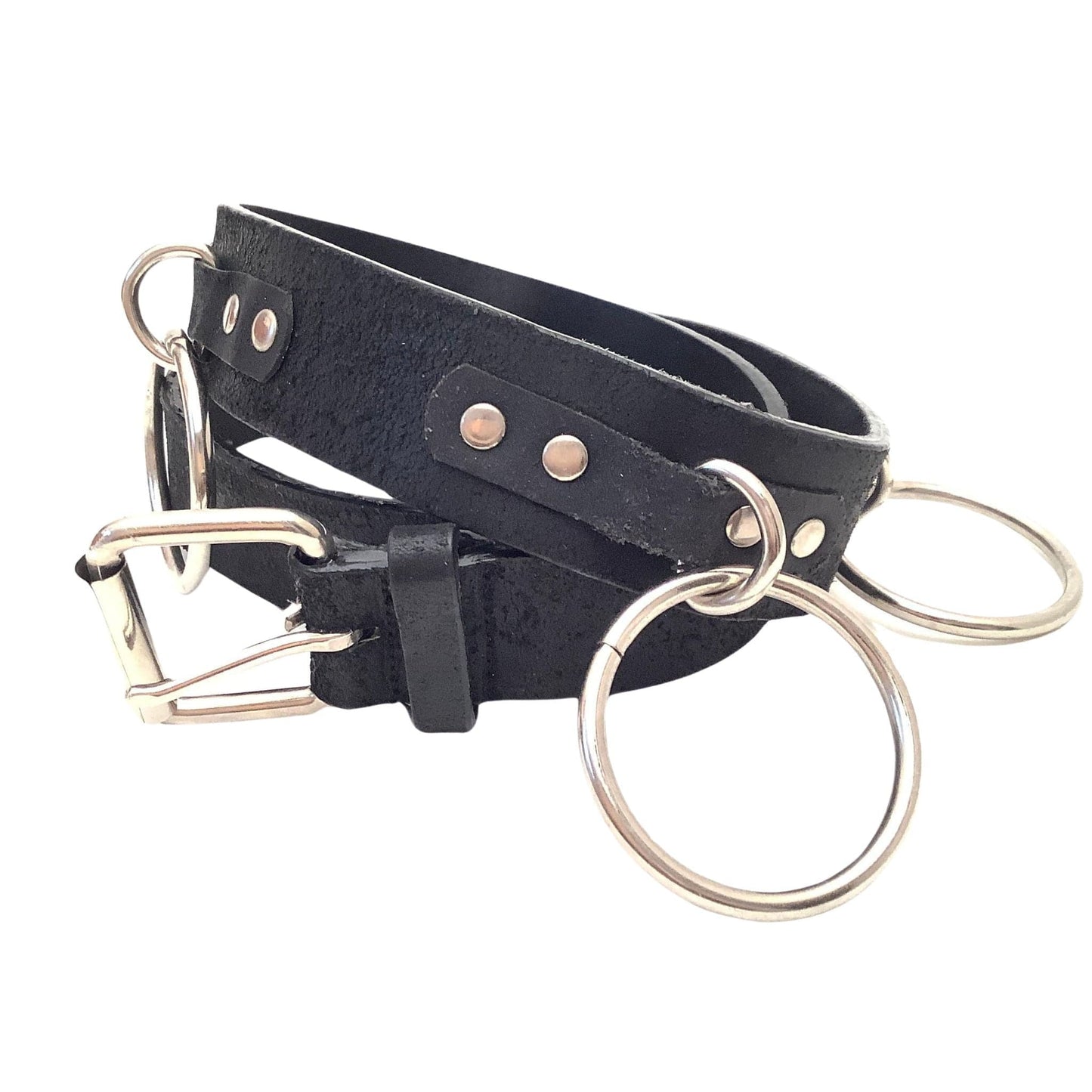 Black Leather Goth Belt