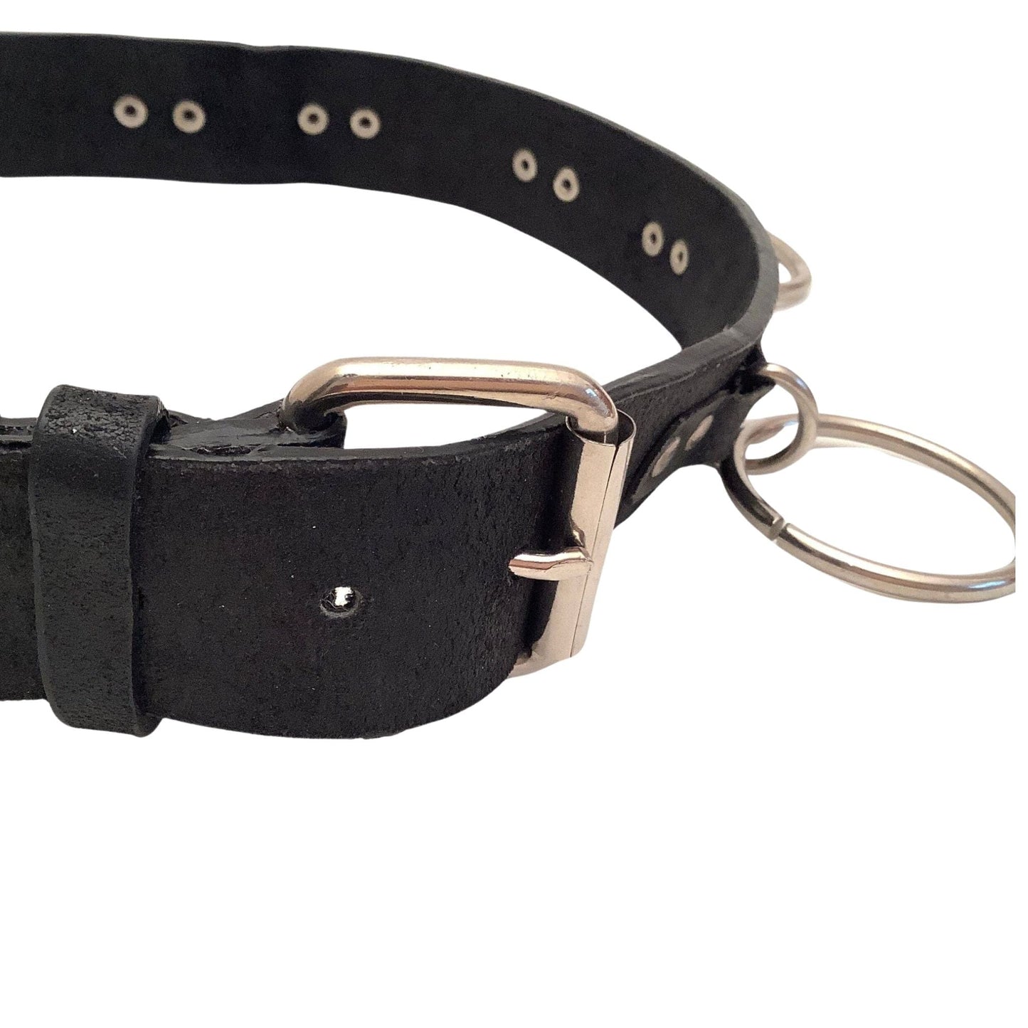 Black Leather Goth Belt