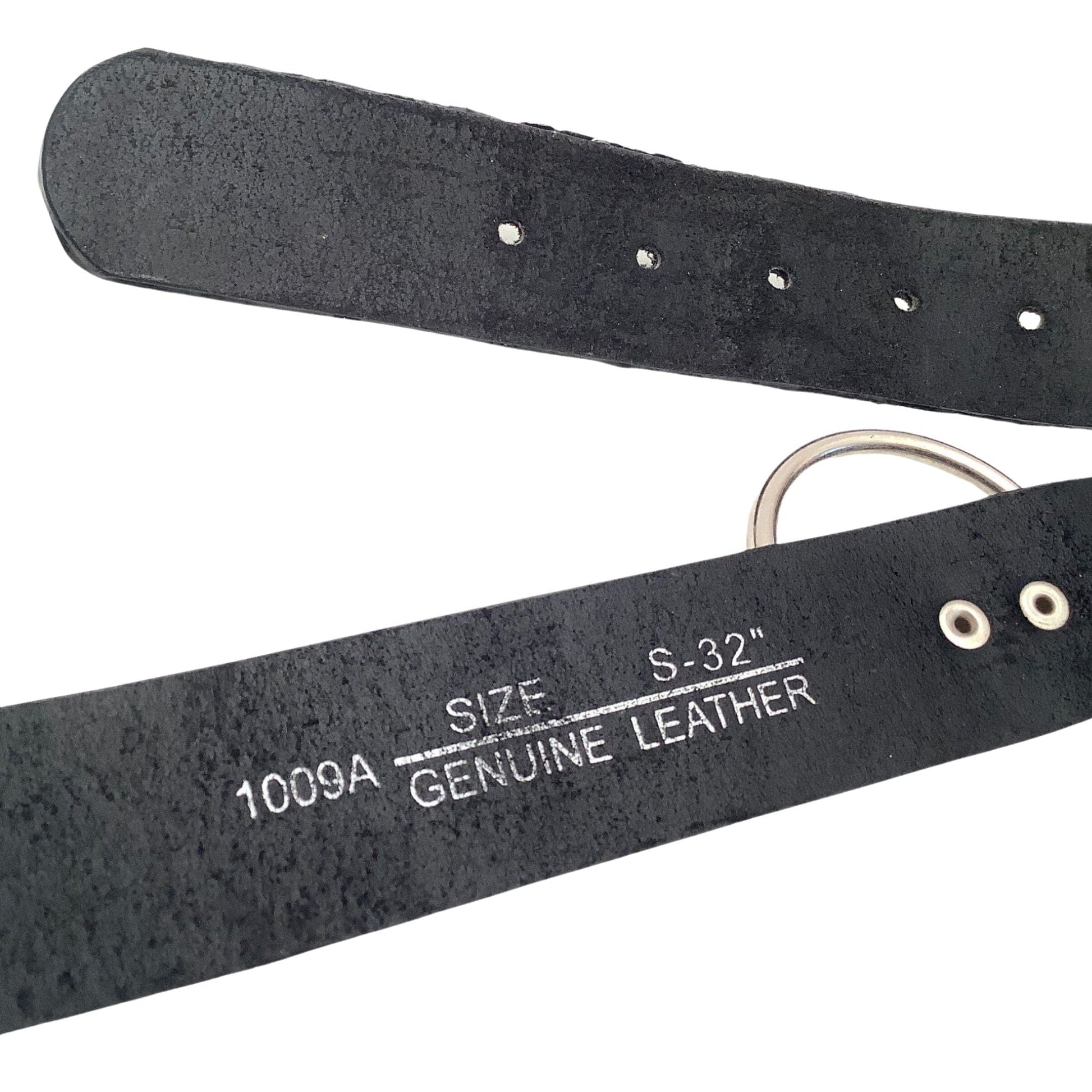 Black Leather Goth Belt