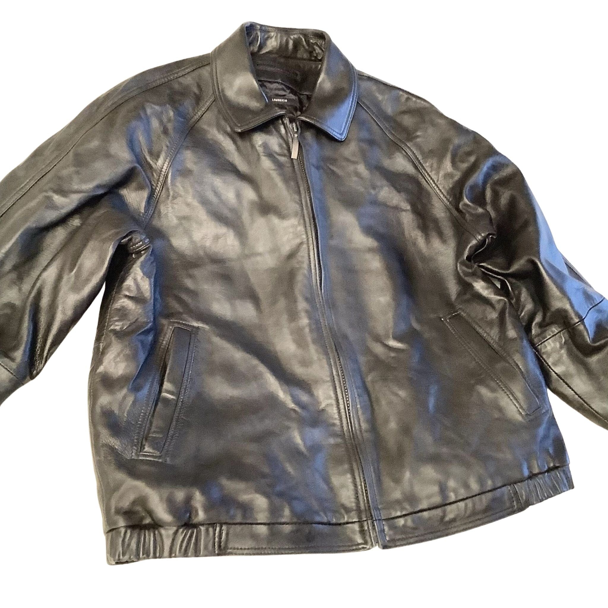 ジャケット・アウター 90s claiborne leather jacket Vintage '90s Black Leather Jacket Liz Lambskin Size Men's-M