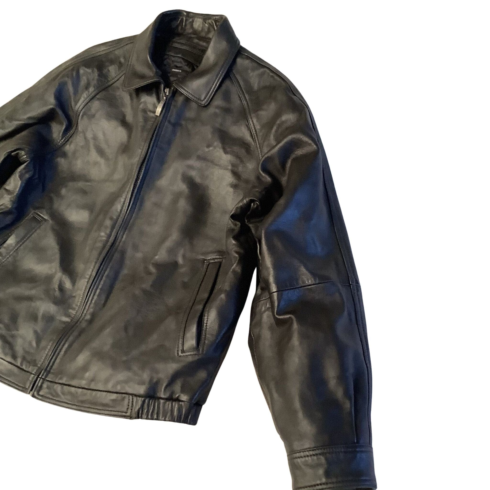 ジャケット・アウター 90s claiborne leather jacket Claiborne Black Lambskin Full Zip Leather Jacket, Size L | eBay