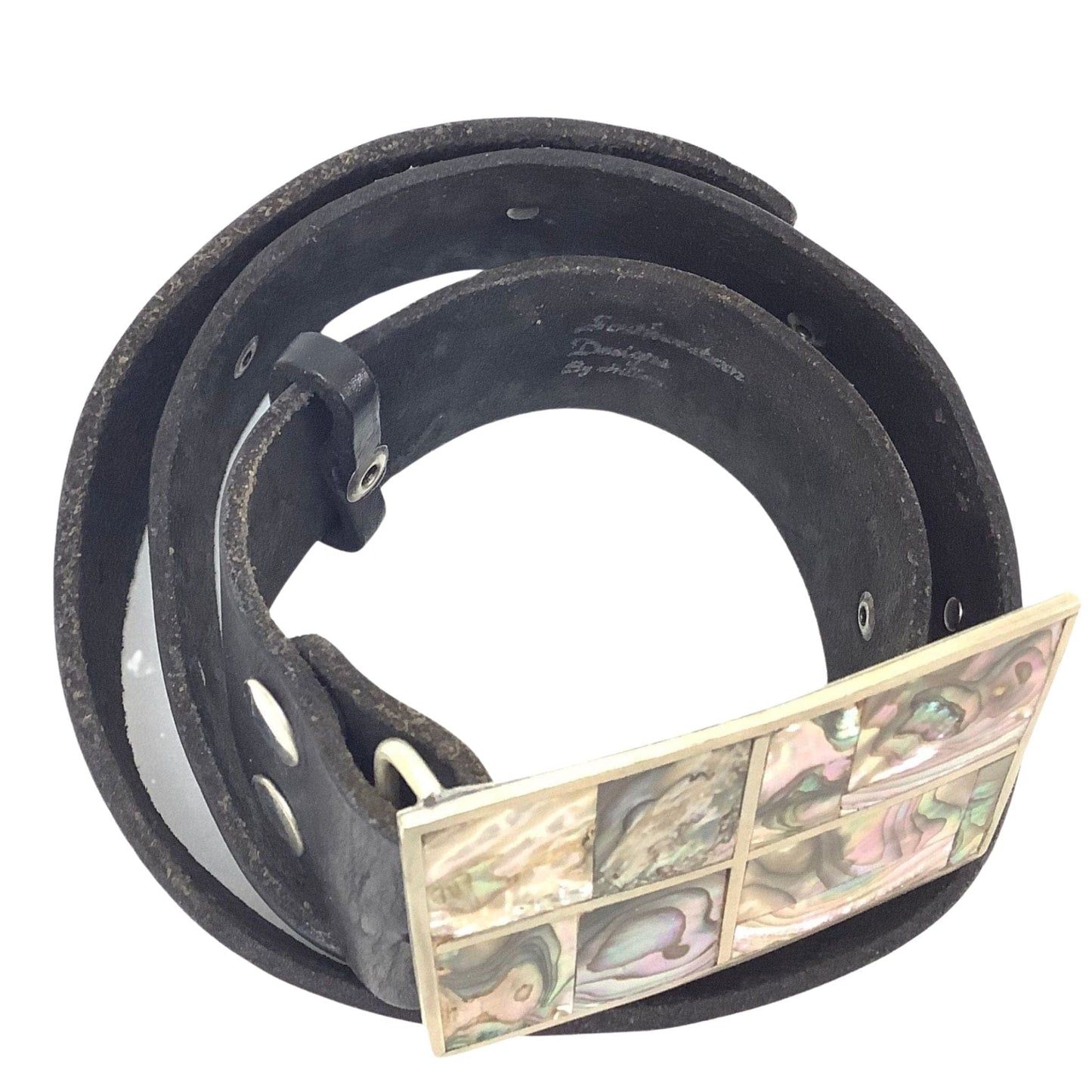 Black Leather Western Belt