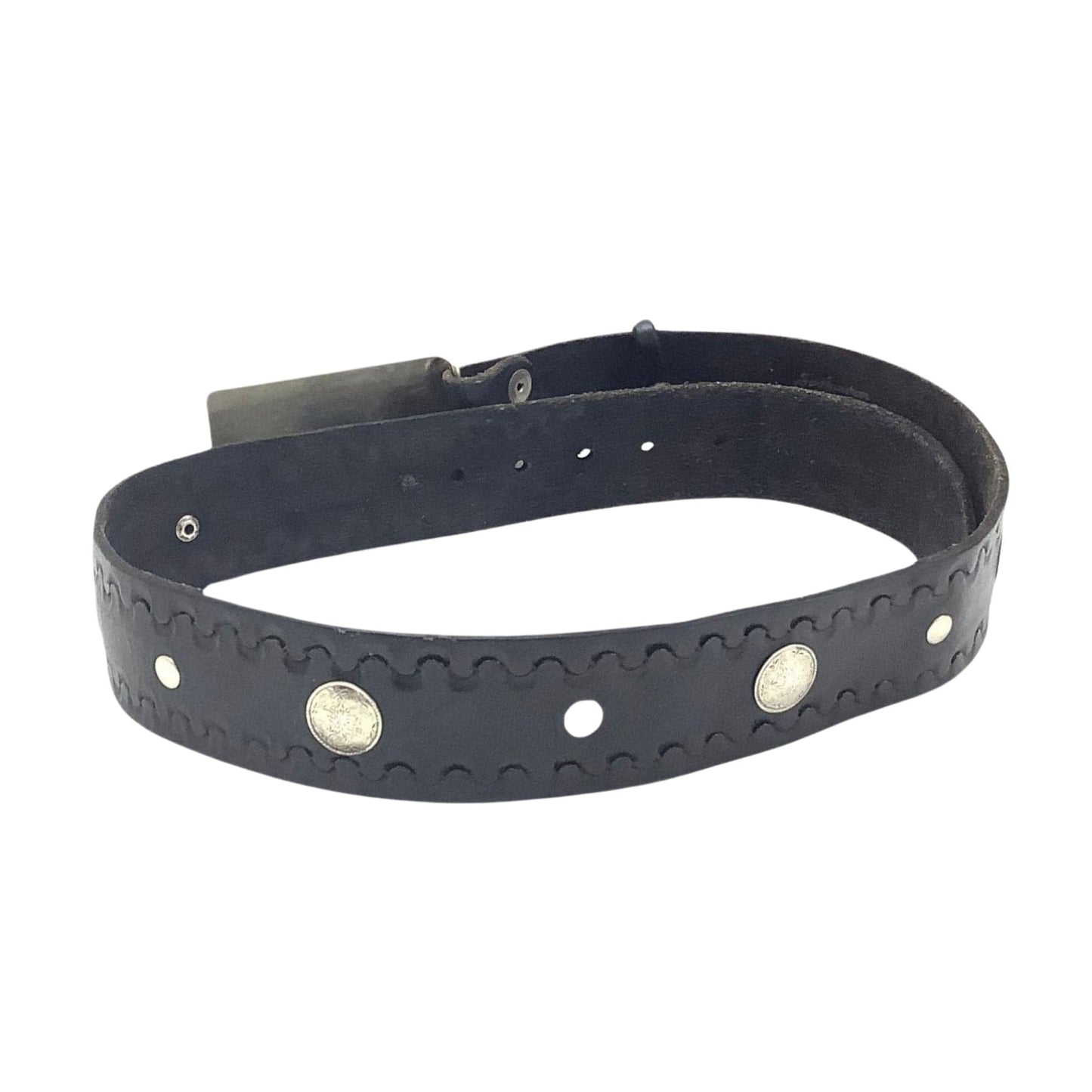 Black Leather Western Belt