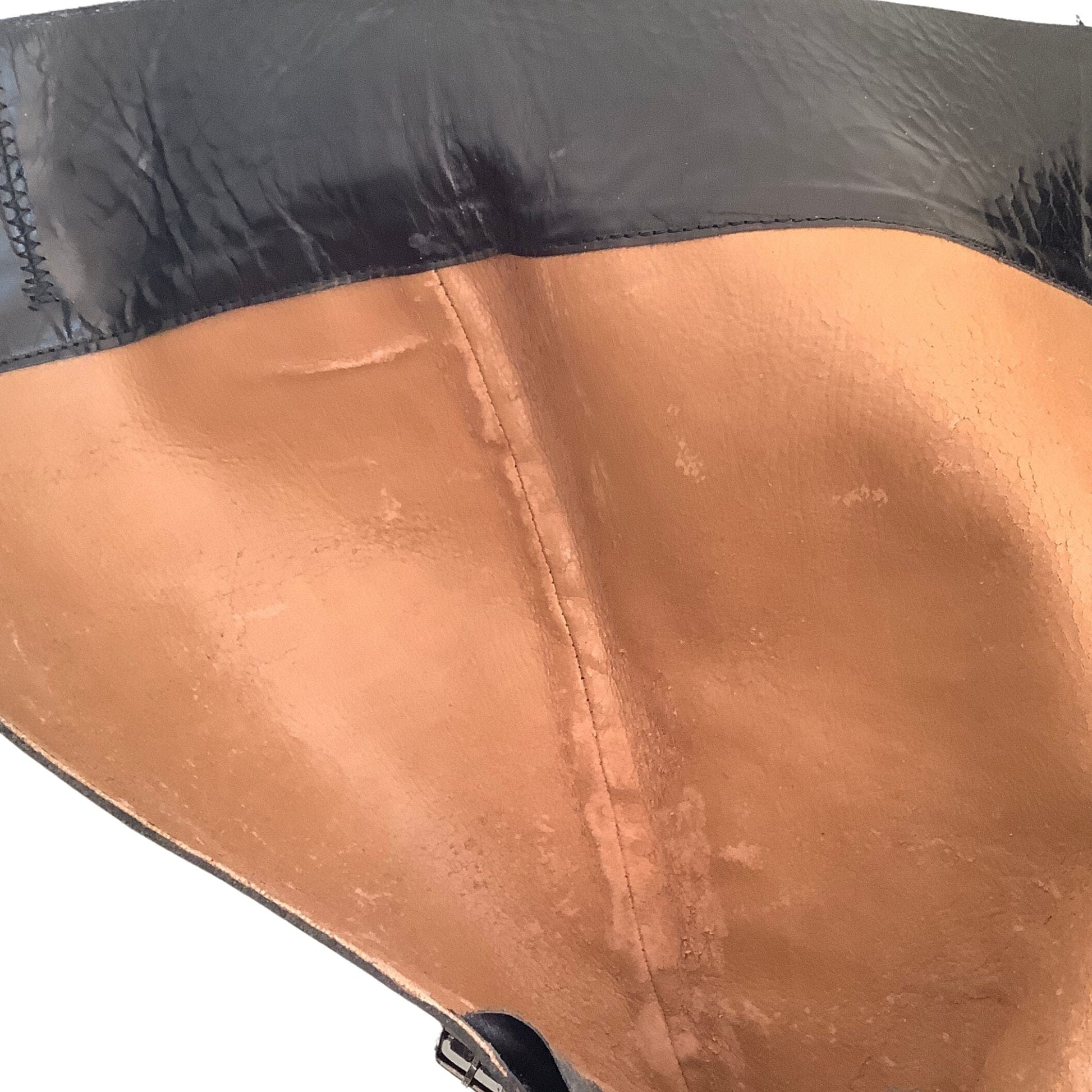 Black Leather Y2K Boots