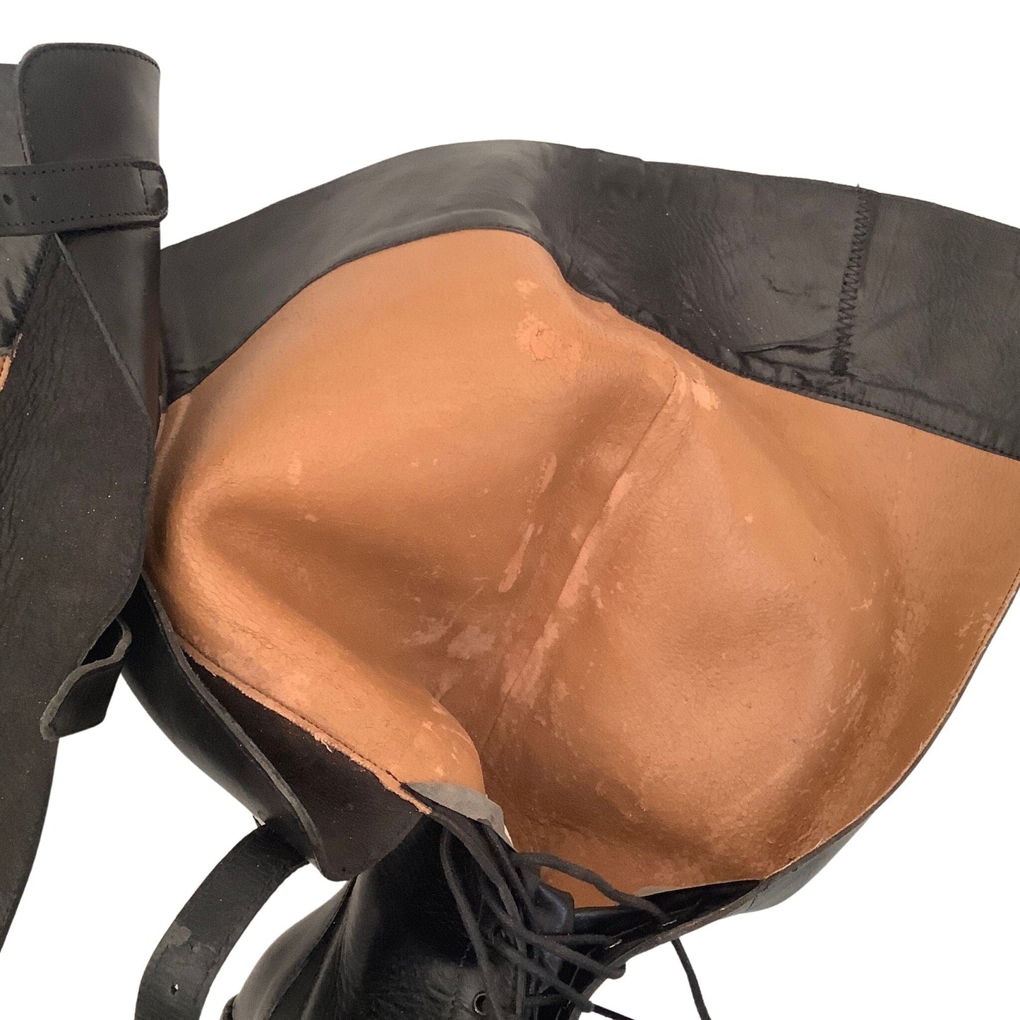 Black Leather Y2K Boots