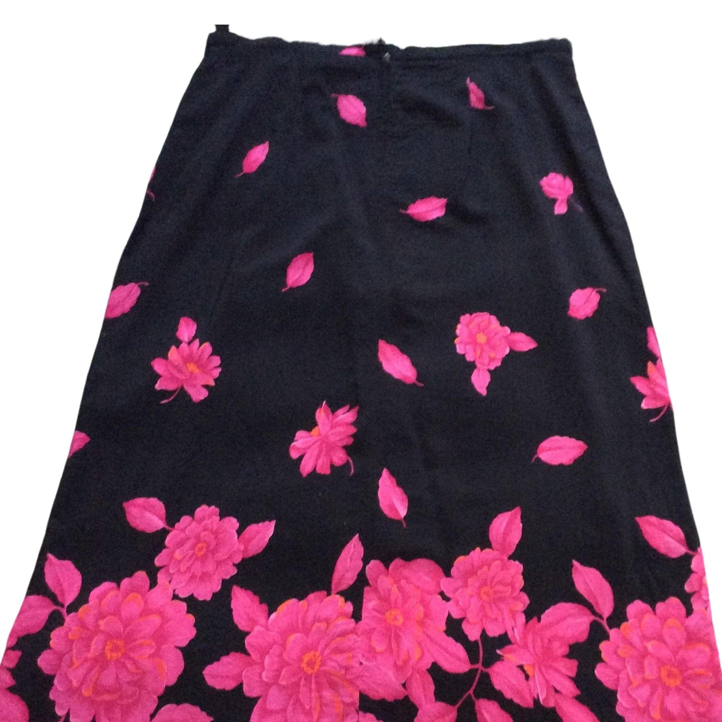 Black Pink Floral Skirt