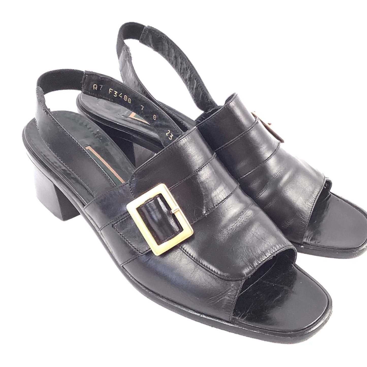 Black Sandals Block Heel