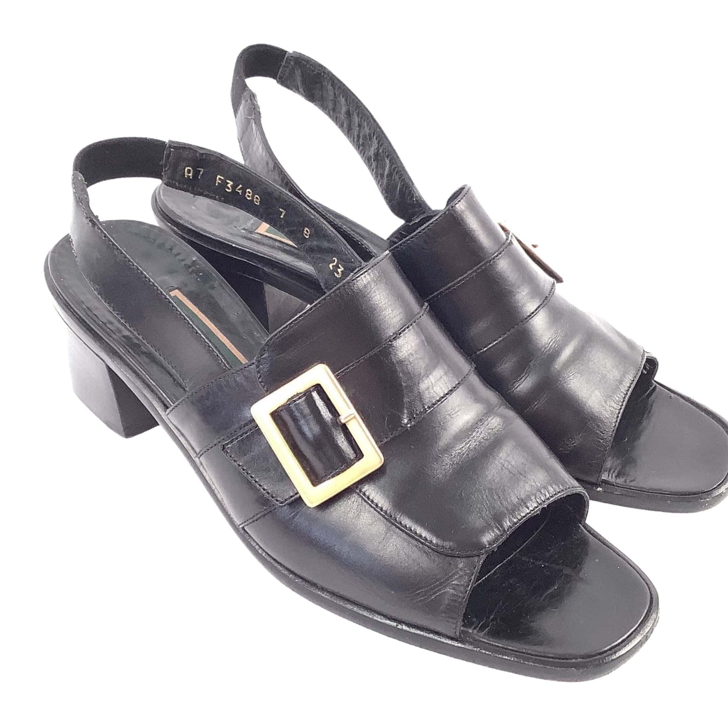 Black Sandals Block Heel