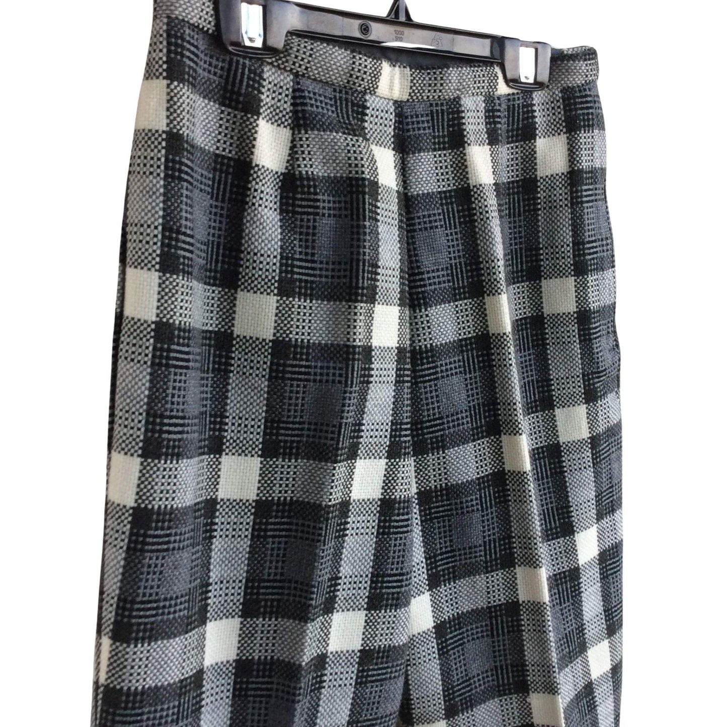 Black White Plaid Slacks