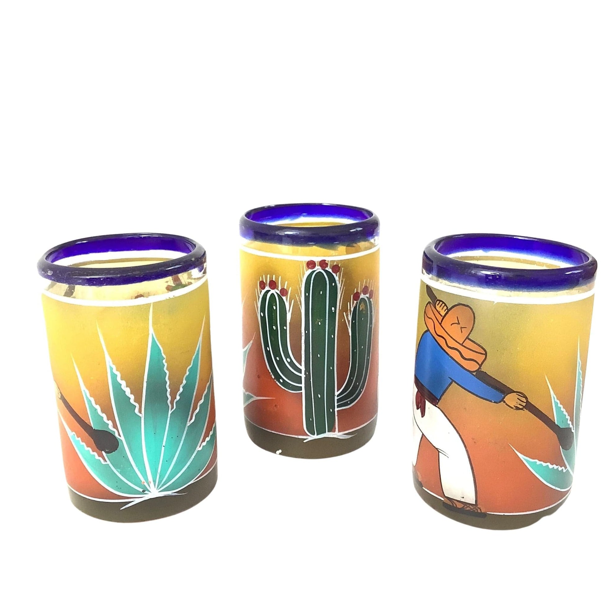 Blown Glass Tumblers 1940s