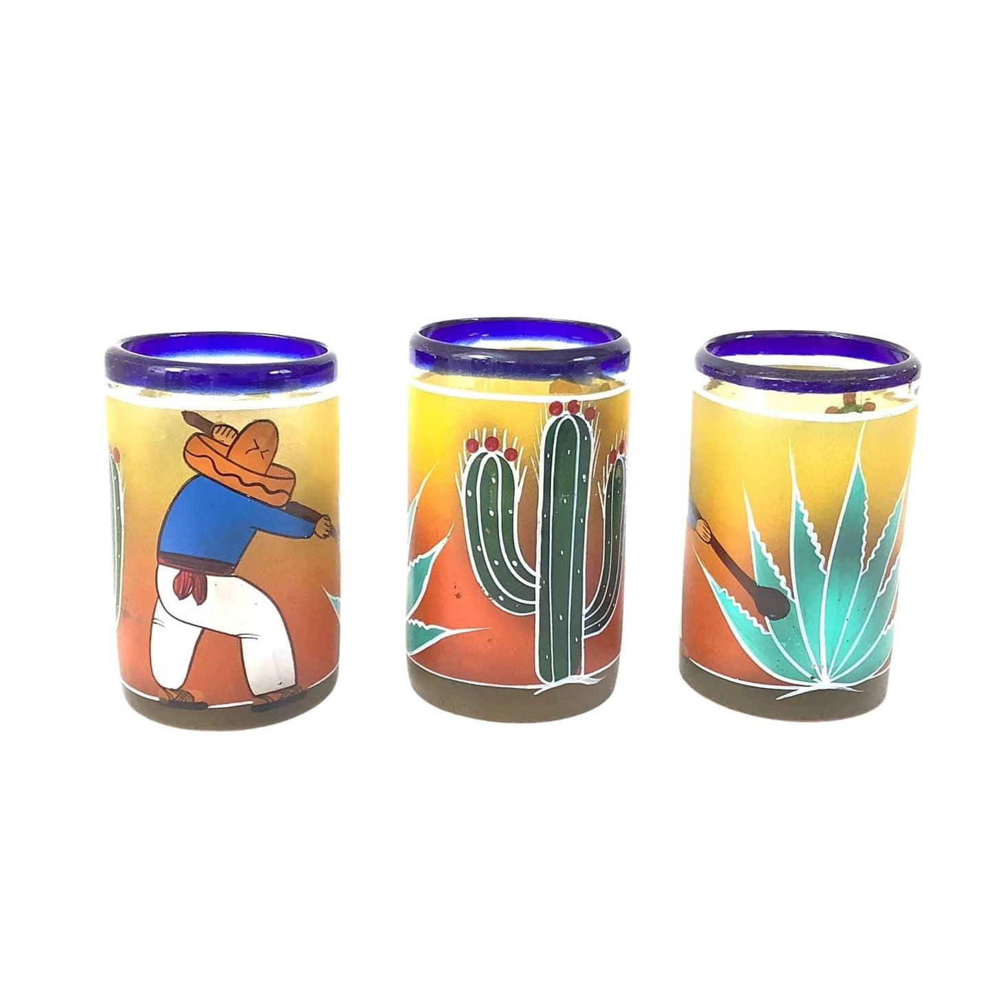 Blown Glass Tumblers 1940s