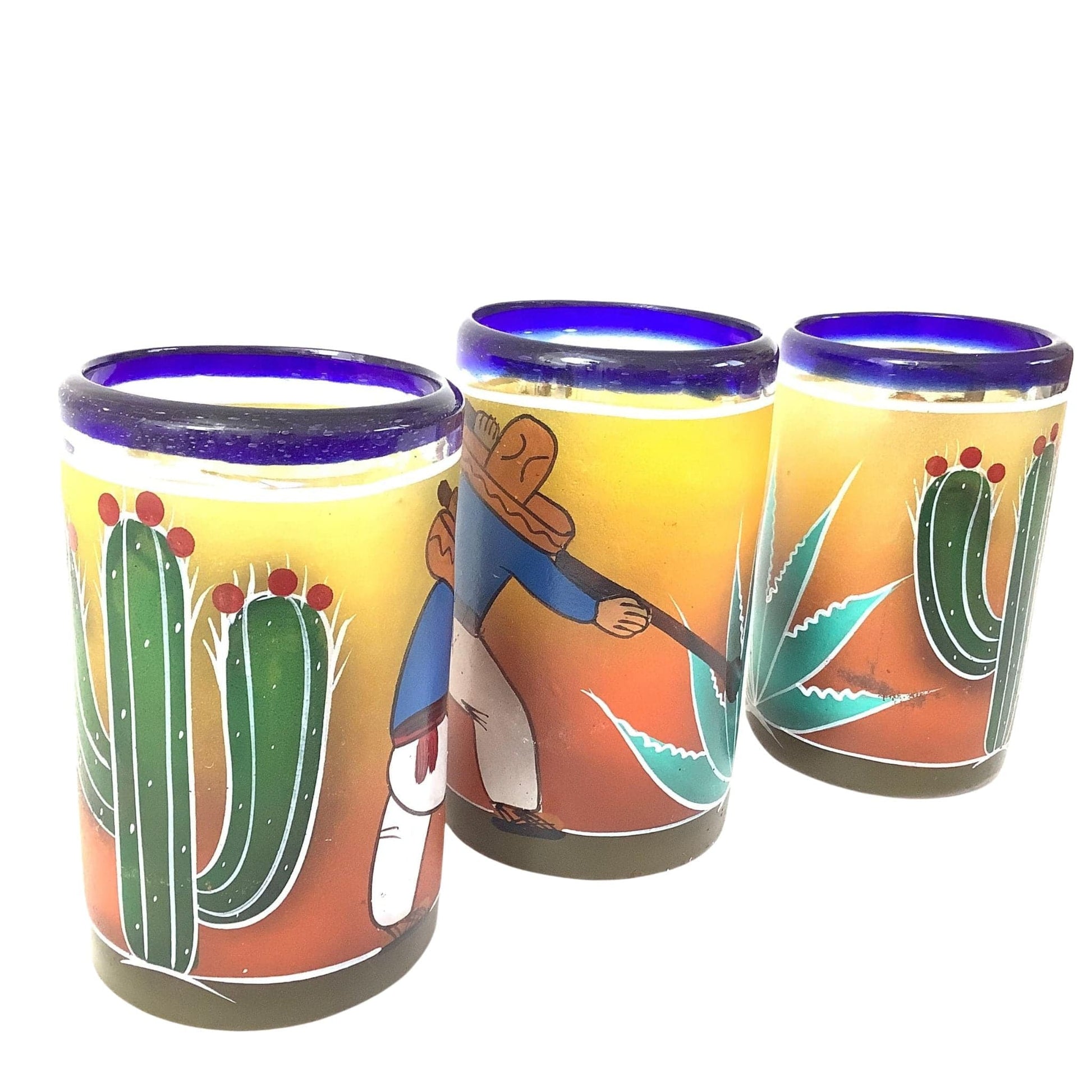 Blown Glass Tumblers 1940s