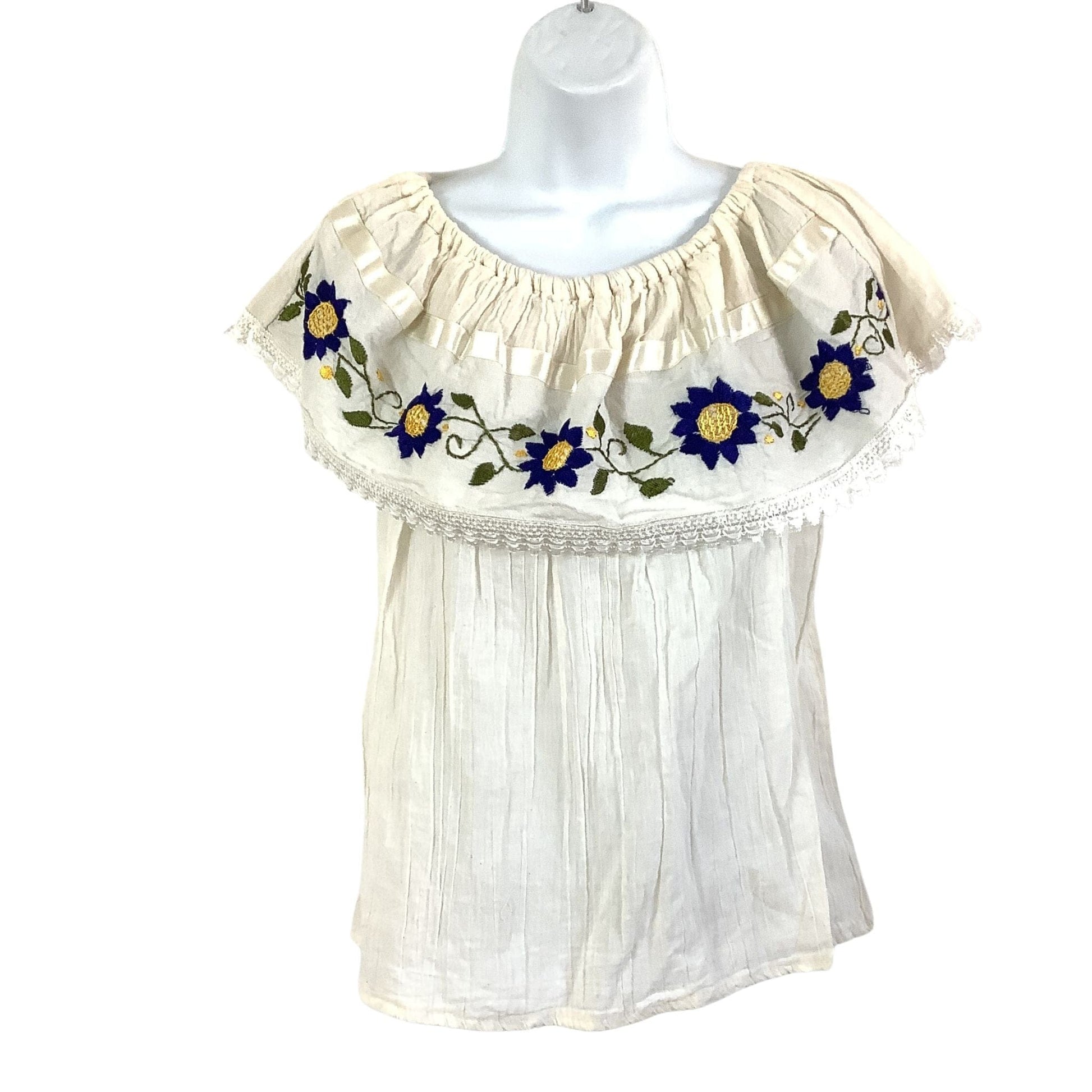 Boho Summer Blouse - Vintage 1980s New Old Stock