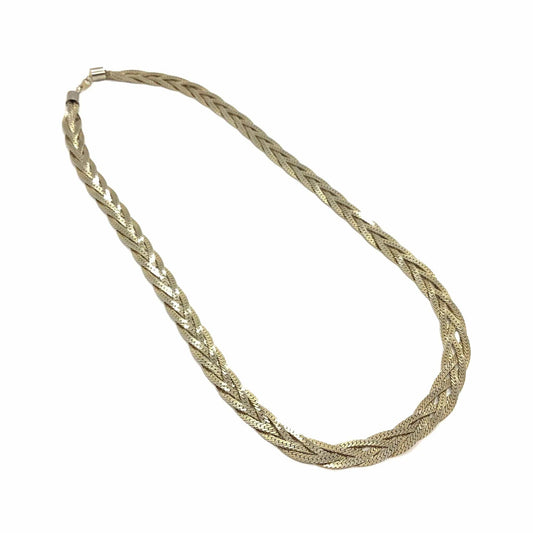 Full view of vintage braided herringbone Chain