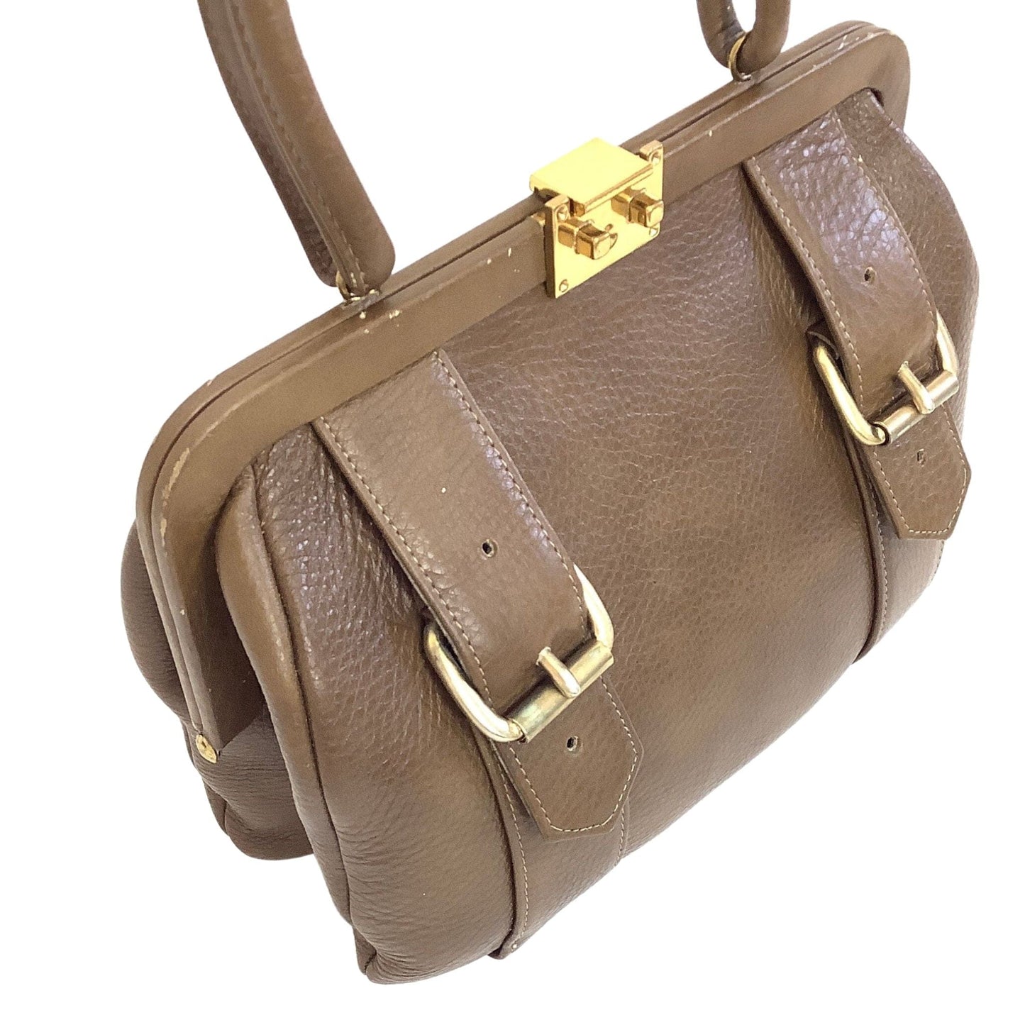 Brown Leather Funky Purse