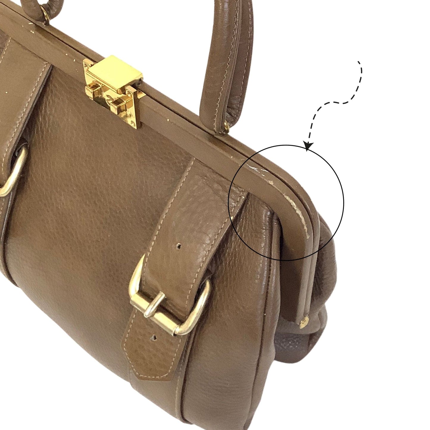 Brown Leather Funky Purse