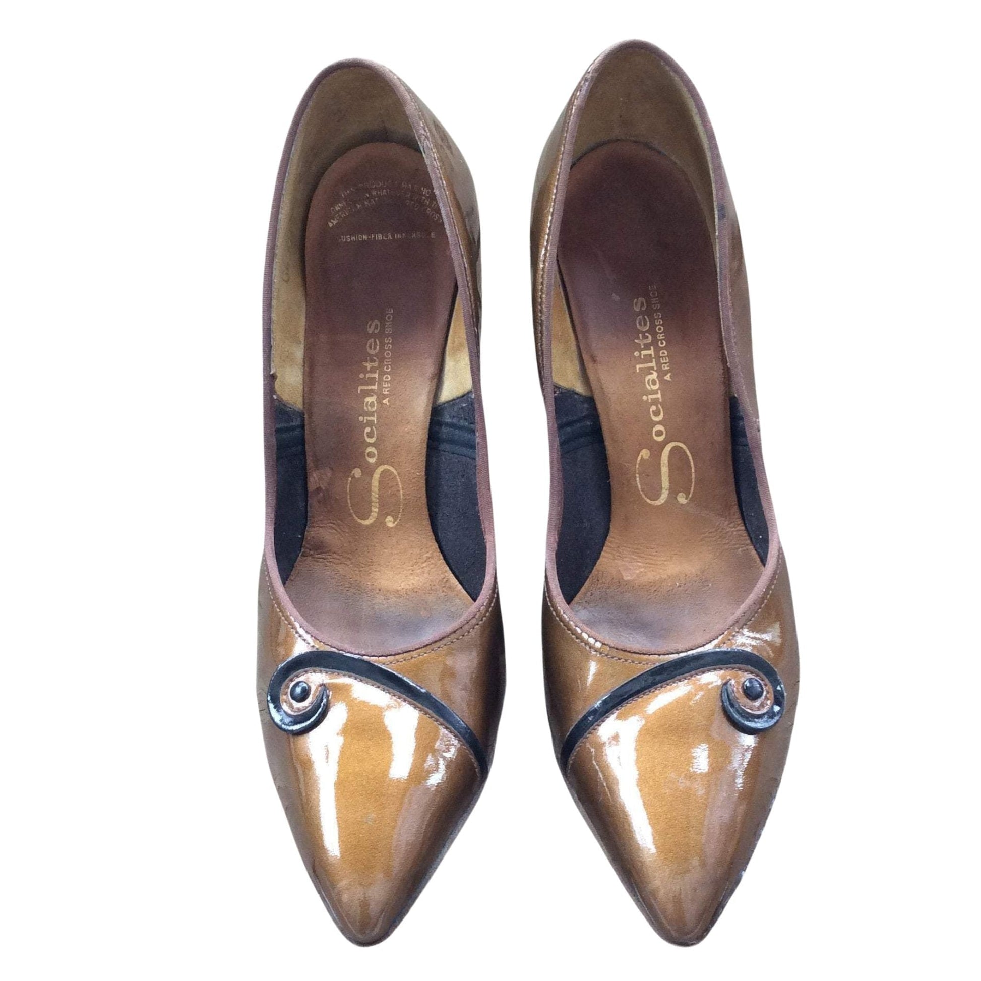 Brown Pin-up Heels 6.5 / Brown / Vintage - 1950s